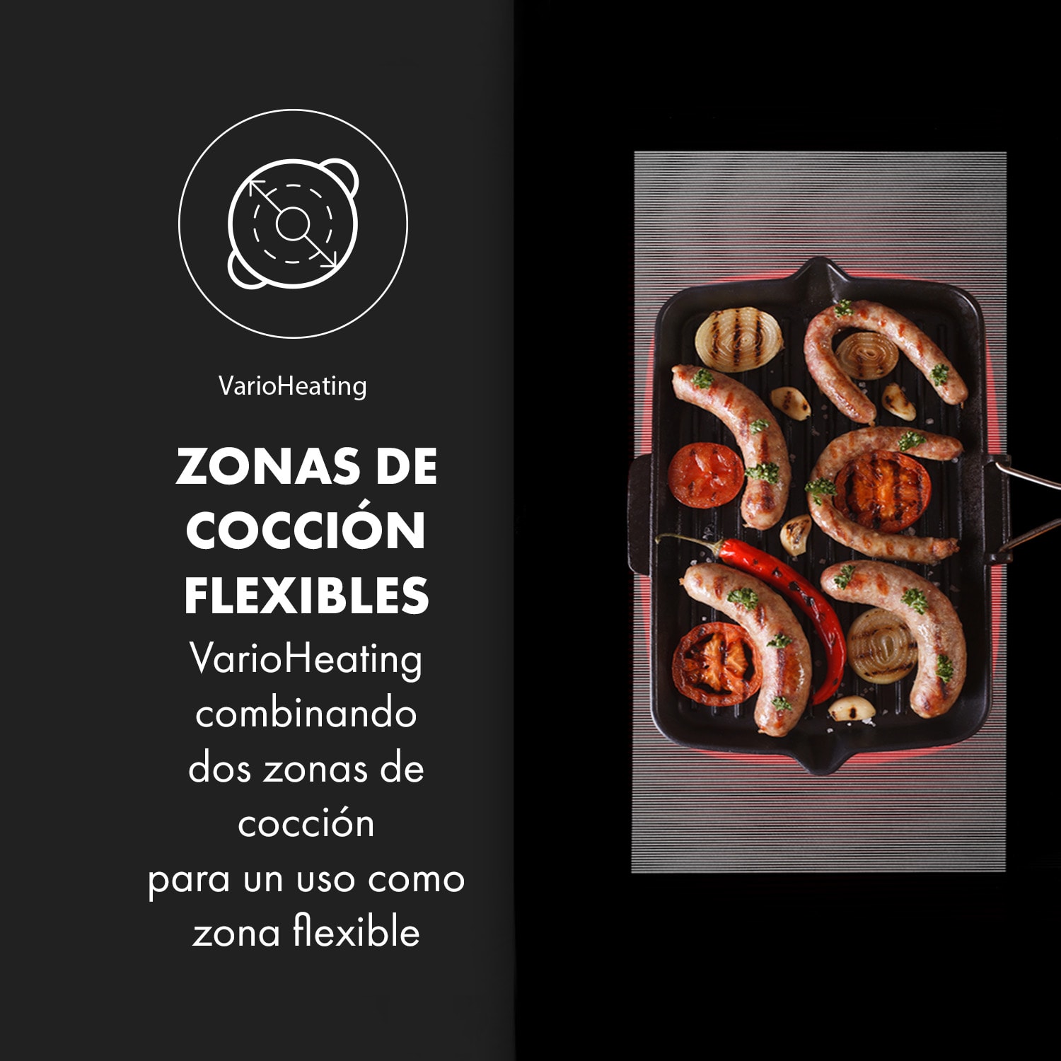 Delicatessa 90 Flex Cocina de inducción 5 zonas 7000W Negra 5