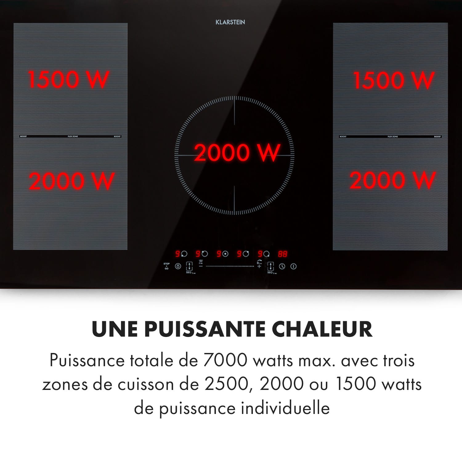 Delicatessa 90 Flex Table de cuisson à induction encastrable 5 zones 5
