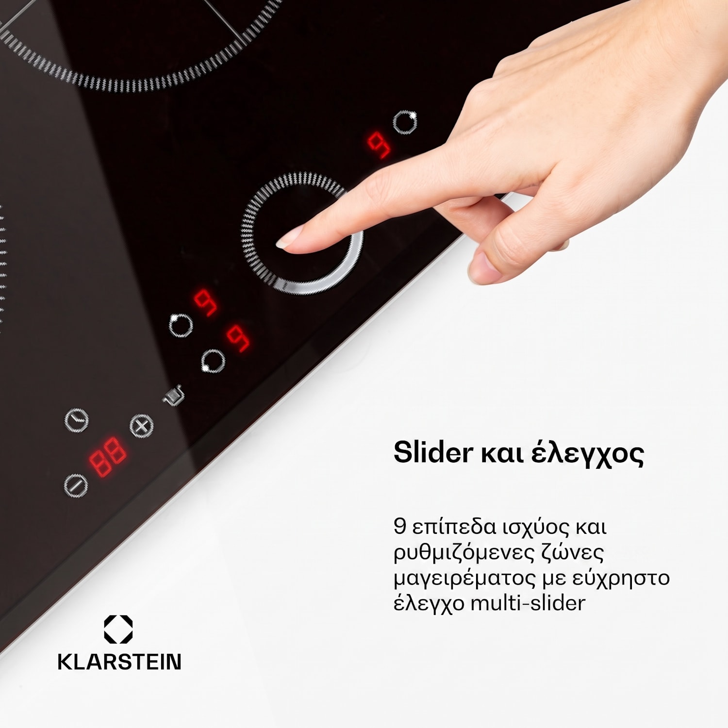 Delicatessa 80, εντοιχιζόμενη επαγωγική εστία, 7400 W, 3 ζώνες, υαλοκεραμική Πρότυπο | 80 εκ | Μαύρο Γυαλί