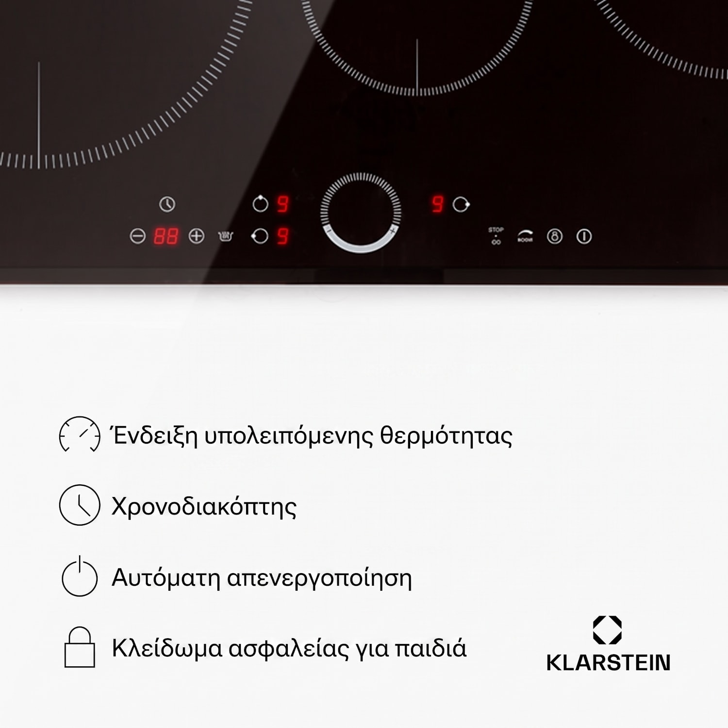 Delicatessa 80, εντοιχιζόμενη επαγωγική εστία, 7400 W, 3 ζώνες, υαλοκεραμική Πρότυπο | 80 εκ | Μαύρο Γυαλί