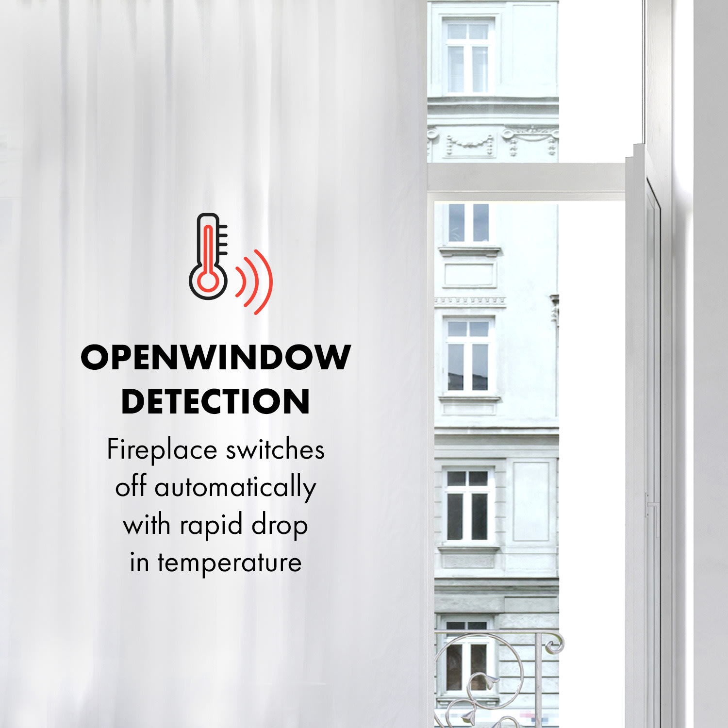 Bormio S, Șemineu electric, 950/1900 W, Termostat, Cronometru săptămânal 