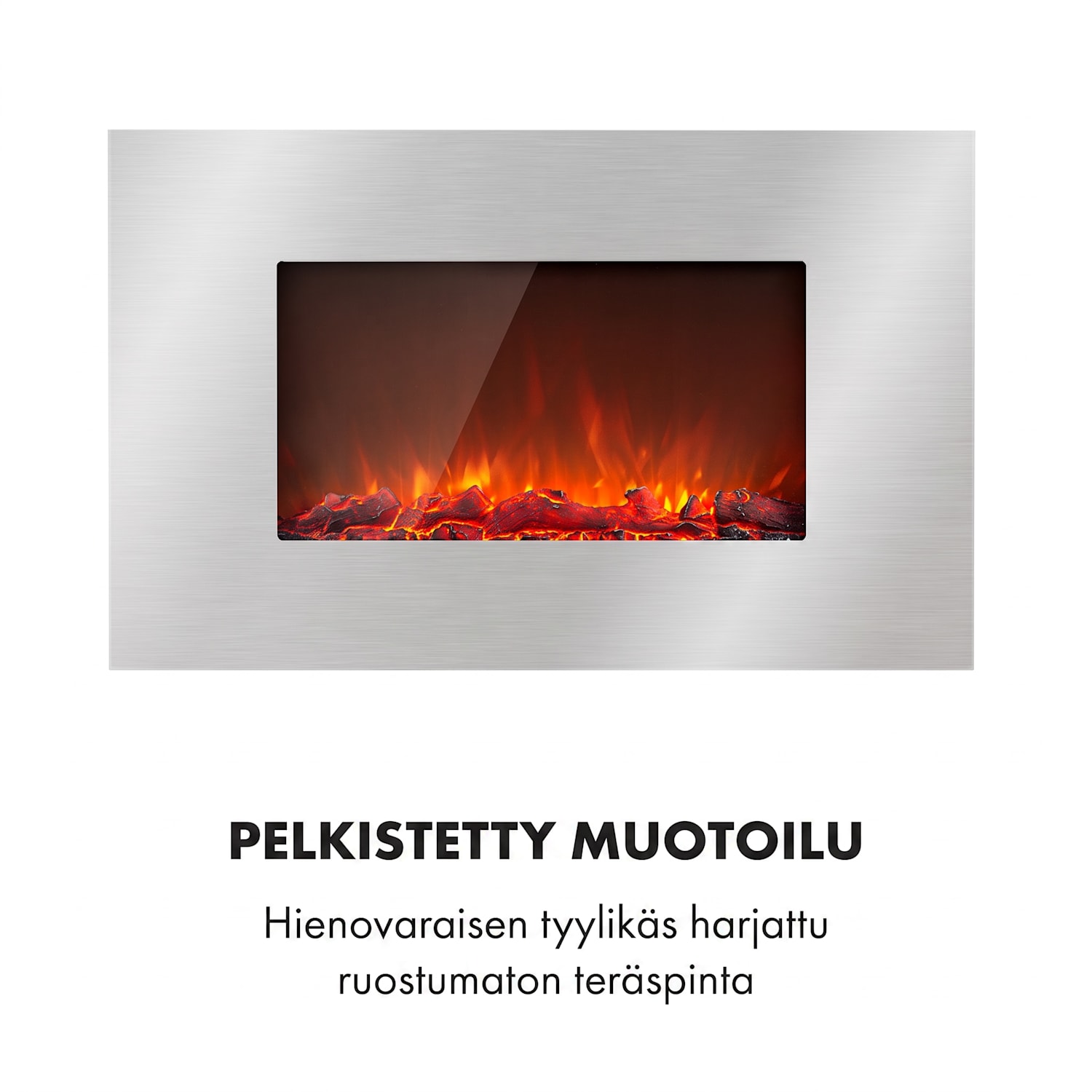 Lausanne Luxe sähkötakka 2000 W 2 lämpöasetusta 90 cm ruostumaton teräs 2000 W | Vaaka | Hopea