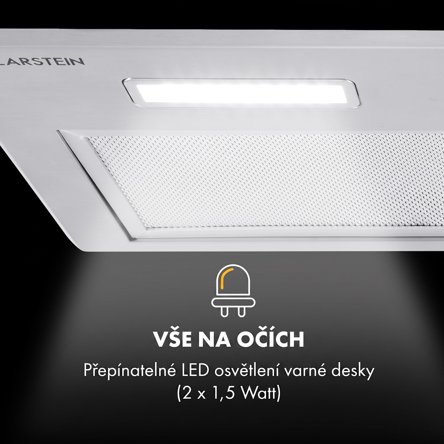 Simplica, digestoř, 70 cm, vestavná, 440 m³/h, LED, nerezová ocel 70 cm