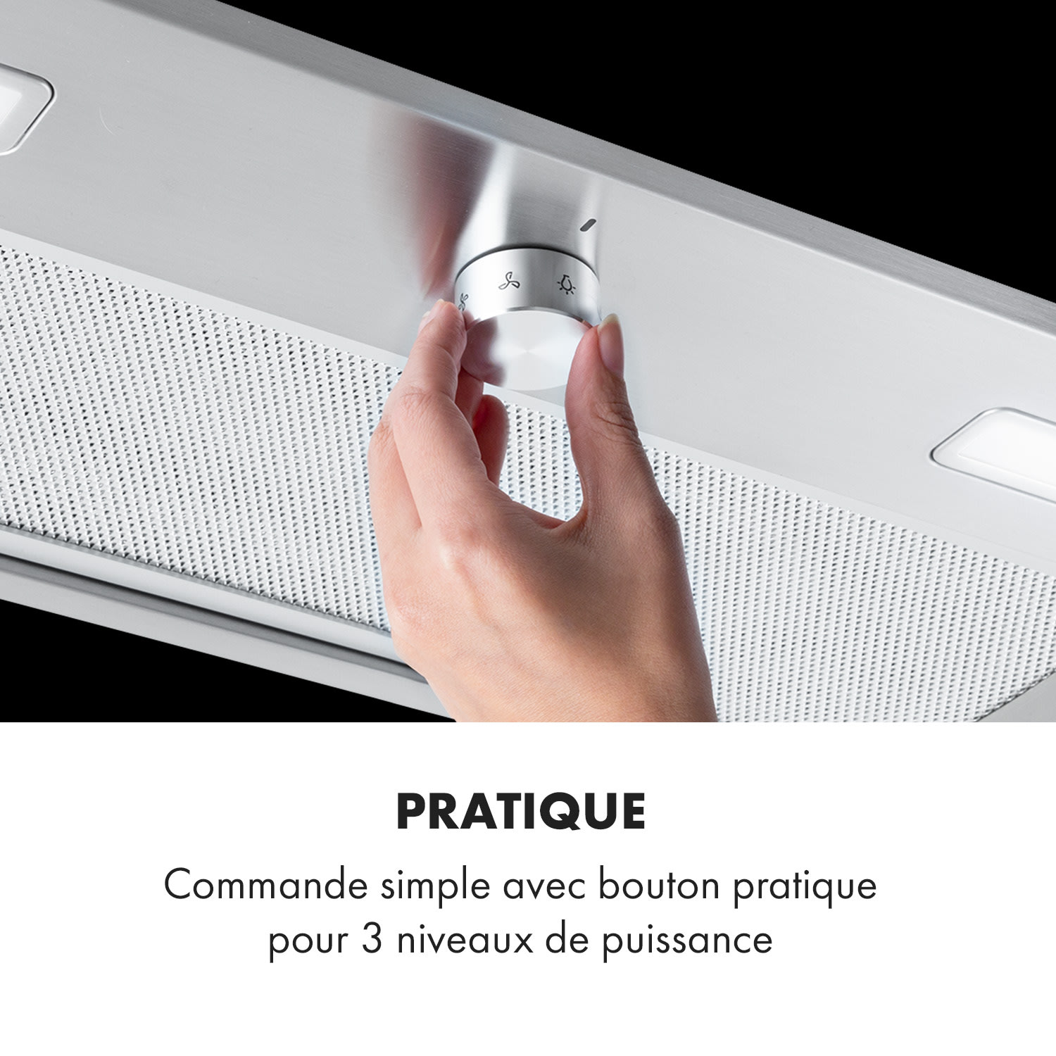 Simplica Hotte aspirante encastrable 70 cm 400 m³ / h LED inox argent 70 cm