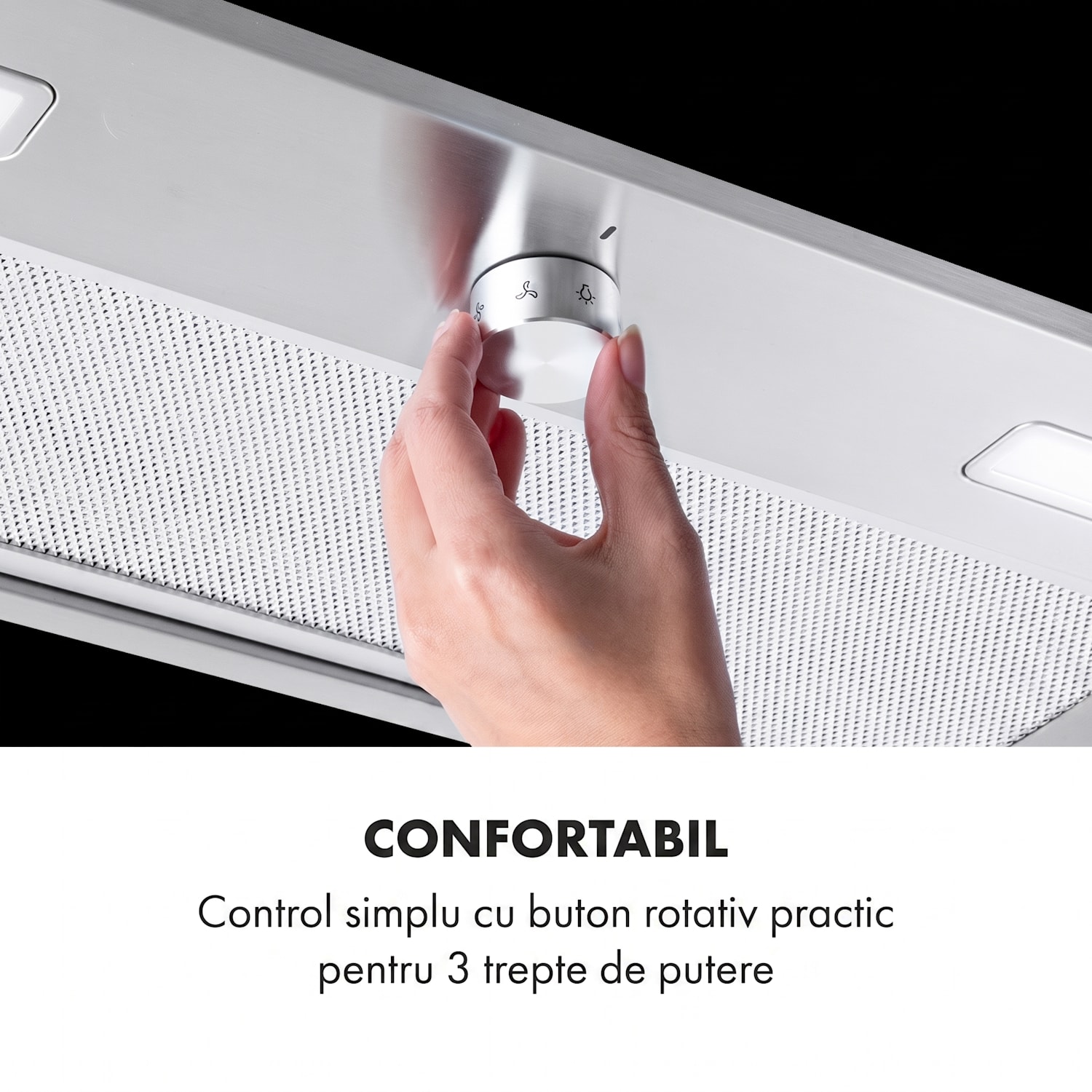 Simplica, hotă, încorporat, 70 cm, extracție aerului: 440 m³ / h, LED, oțel inoxidabil 70 cm