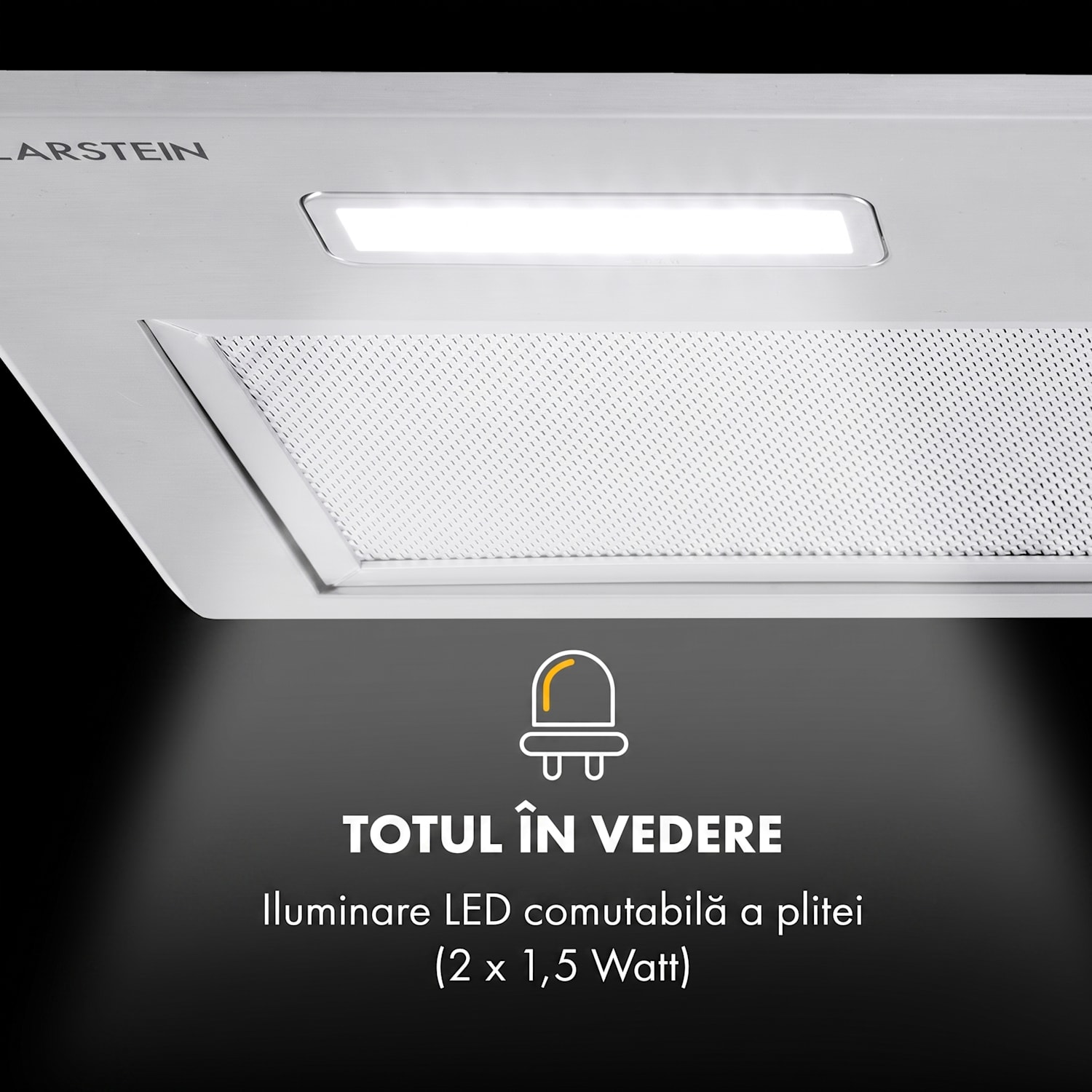 Simplica, hotă, încorporat, 70 cm, extracție aerului: 440 m³ / h, LED, oțel inoxidabil 70 cm