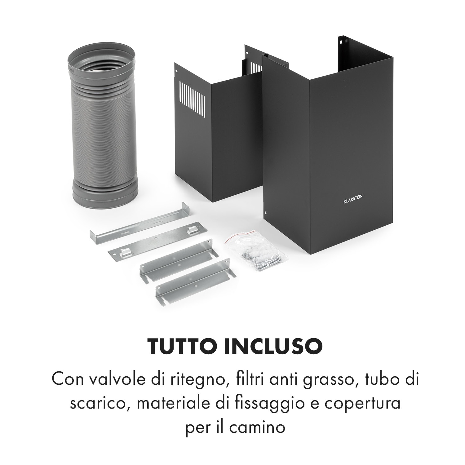 Sofia 60 Cappa Aspirante 300 m³/h Touch-Control Frontale in Vetro nero 