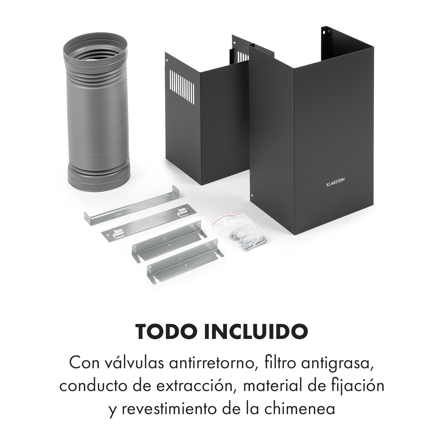 Sofia 90 Campana extractora de 300 m³/h Panel de control táctil Parte frontal de vidrio Negra 