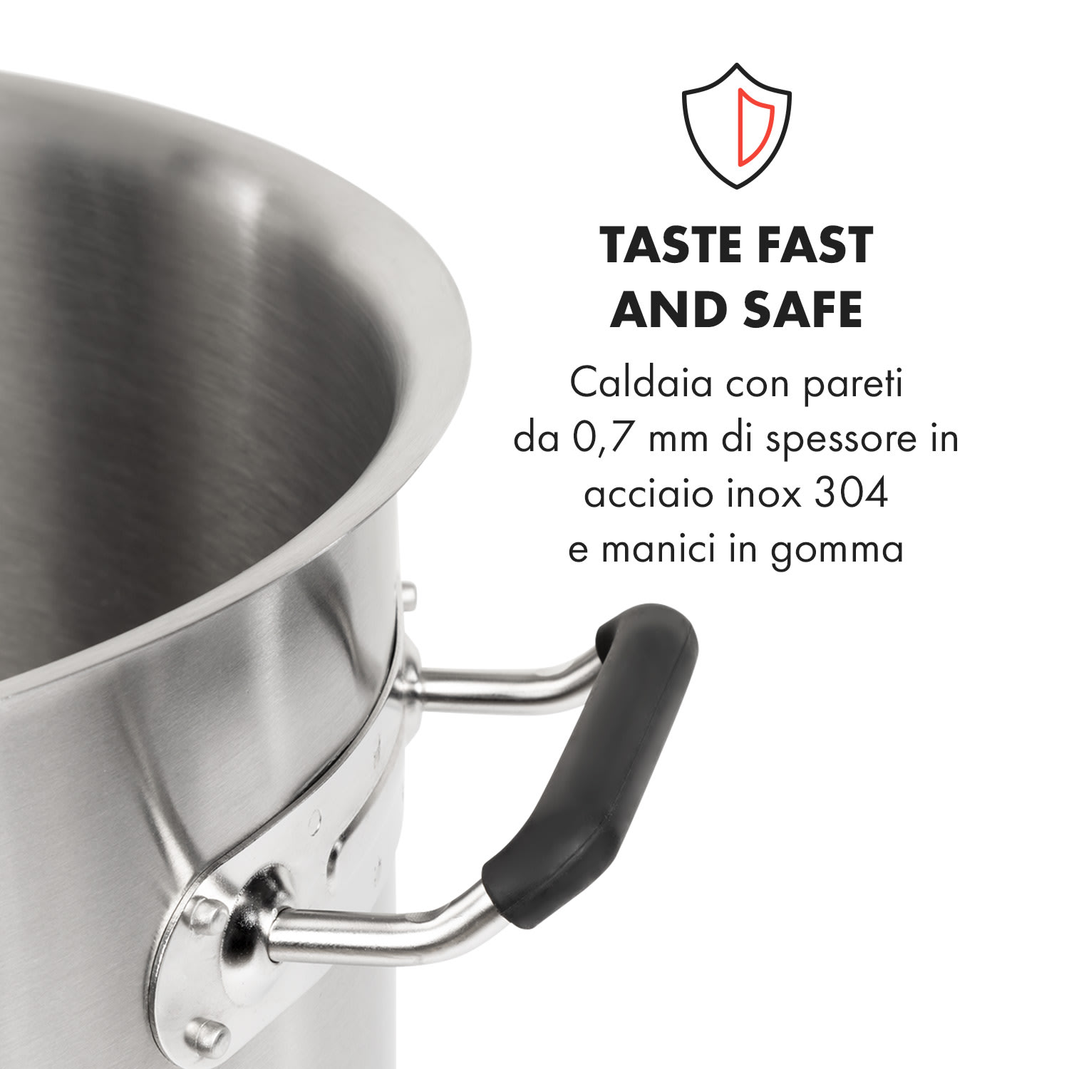 Brauheld Pur 25 paiolo di ammostamento 25 litri senza elemento riscaldante acciaio inox 25 L