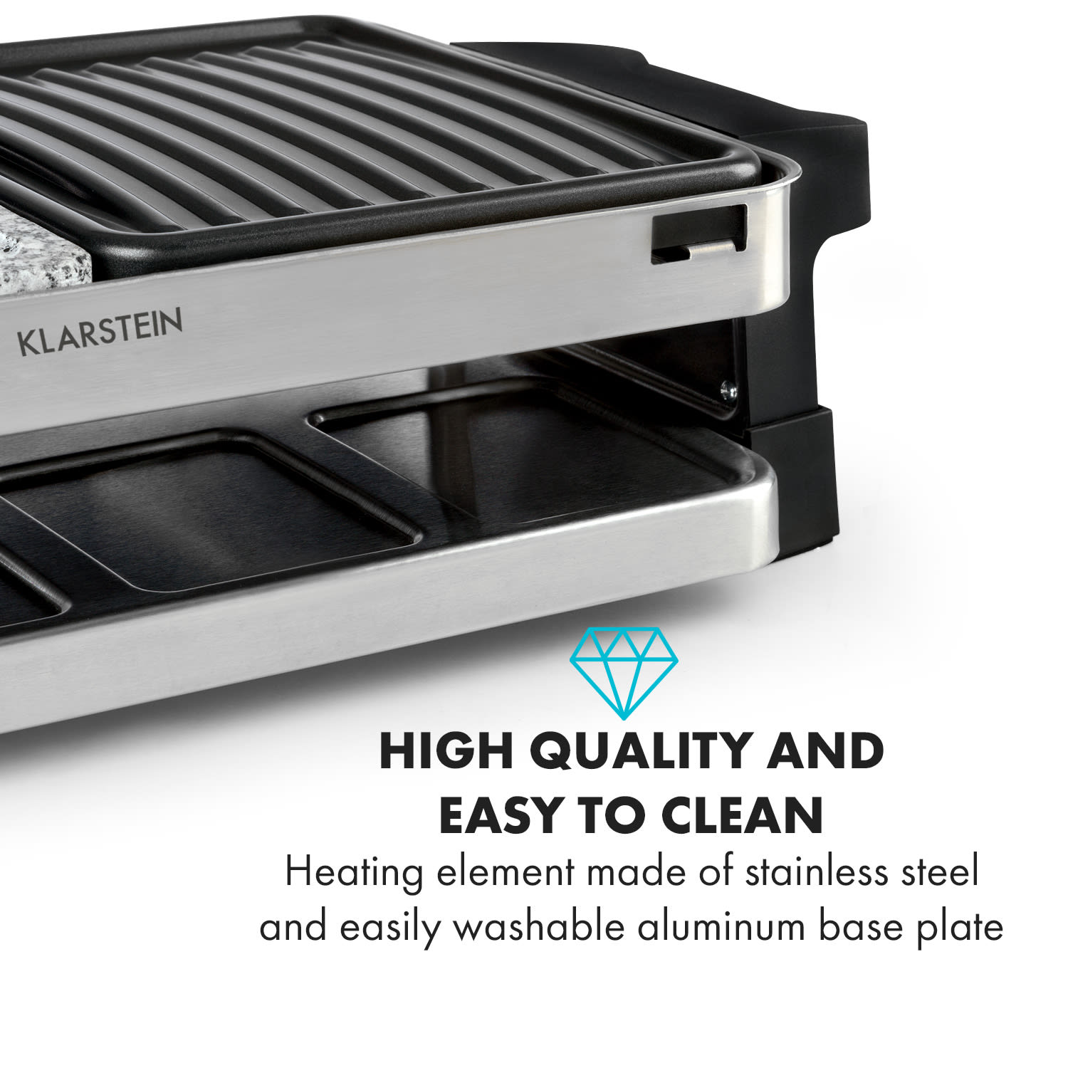Sirloin Raclette 1500W Aluminum / Stone 8 People LED 