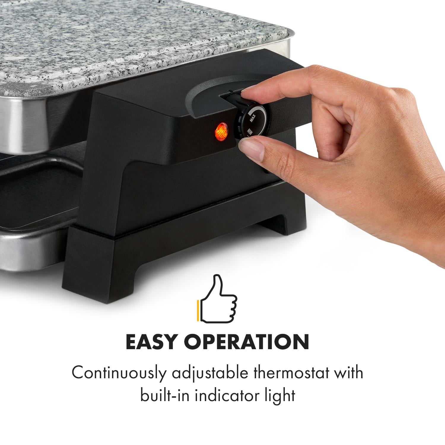 Sirloin Raclette 1500W Aluminum / Stone 8 People LED 