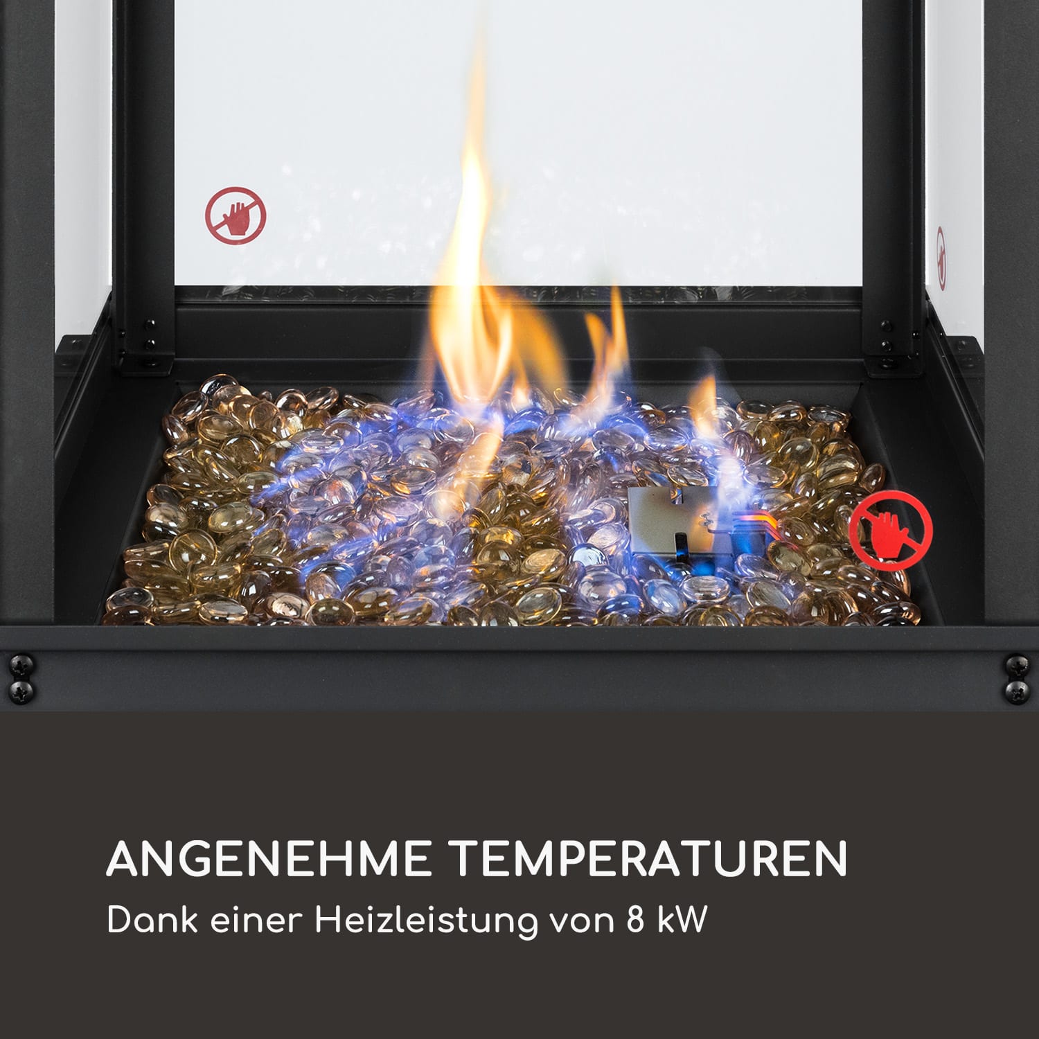 Flagranti Gasheizstrahler 7.5 kW Gasflasche bis 11kg Stahl schwarz 