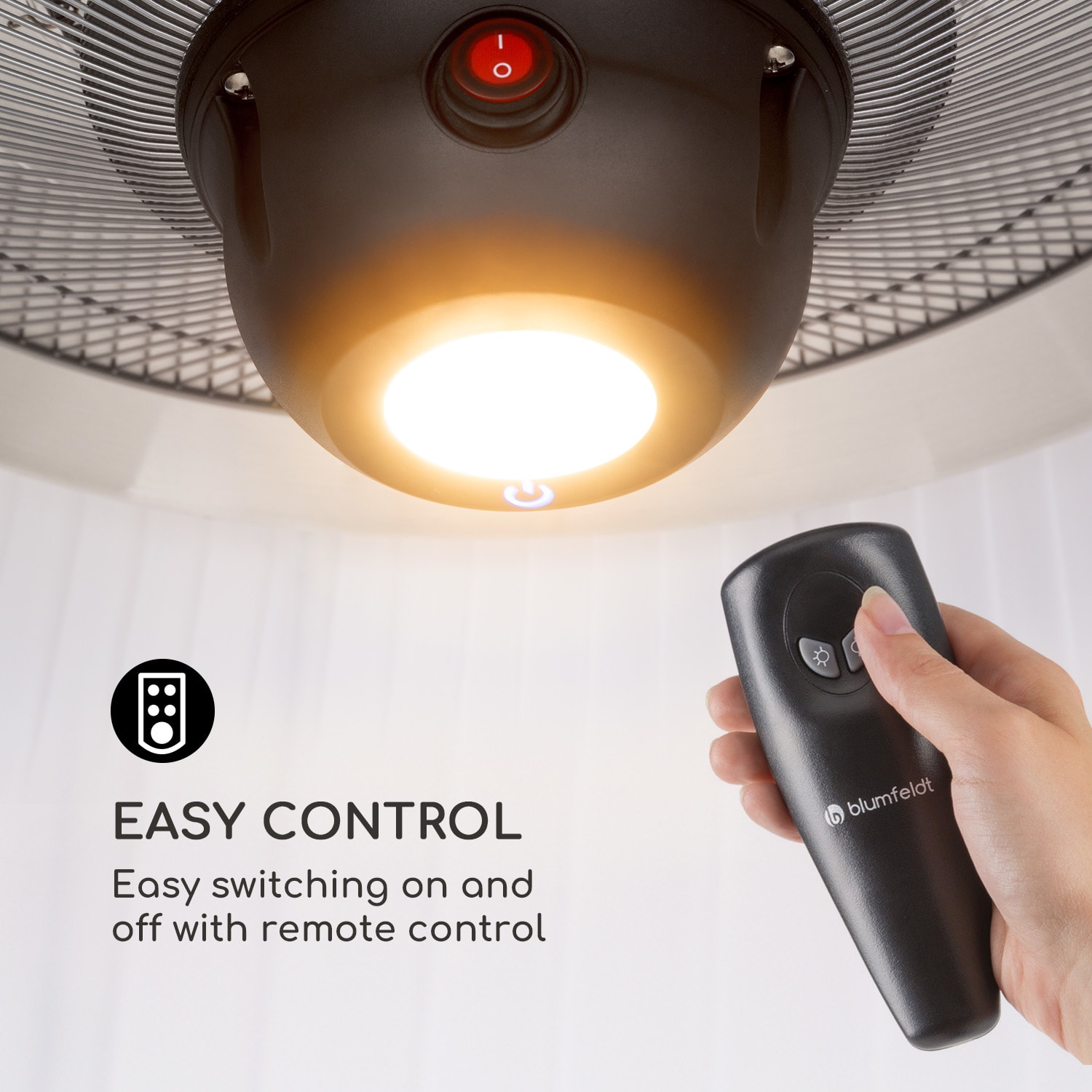 Venice Heat, terasz hősugárzó, 800/1000/1800 W, távirányító, fehér Fehér