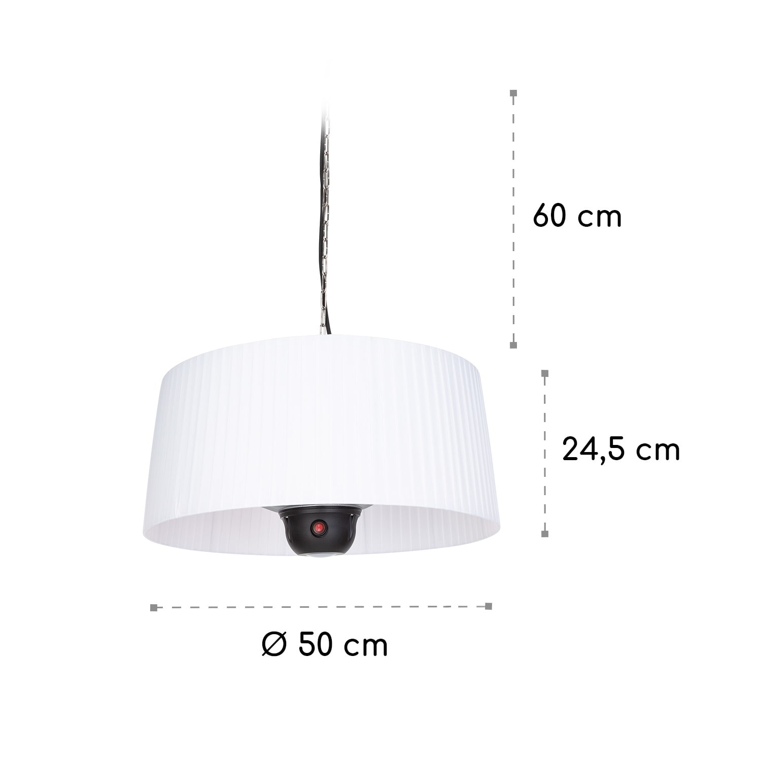 Venice Heat, terasz hősugárzó, 800/1000/1800 W, távirányító, fehér Fehér