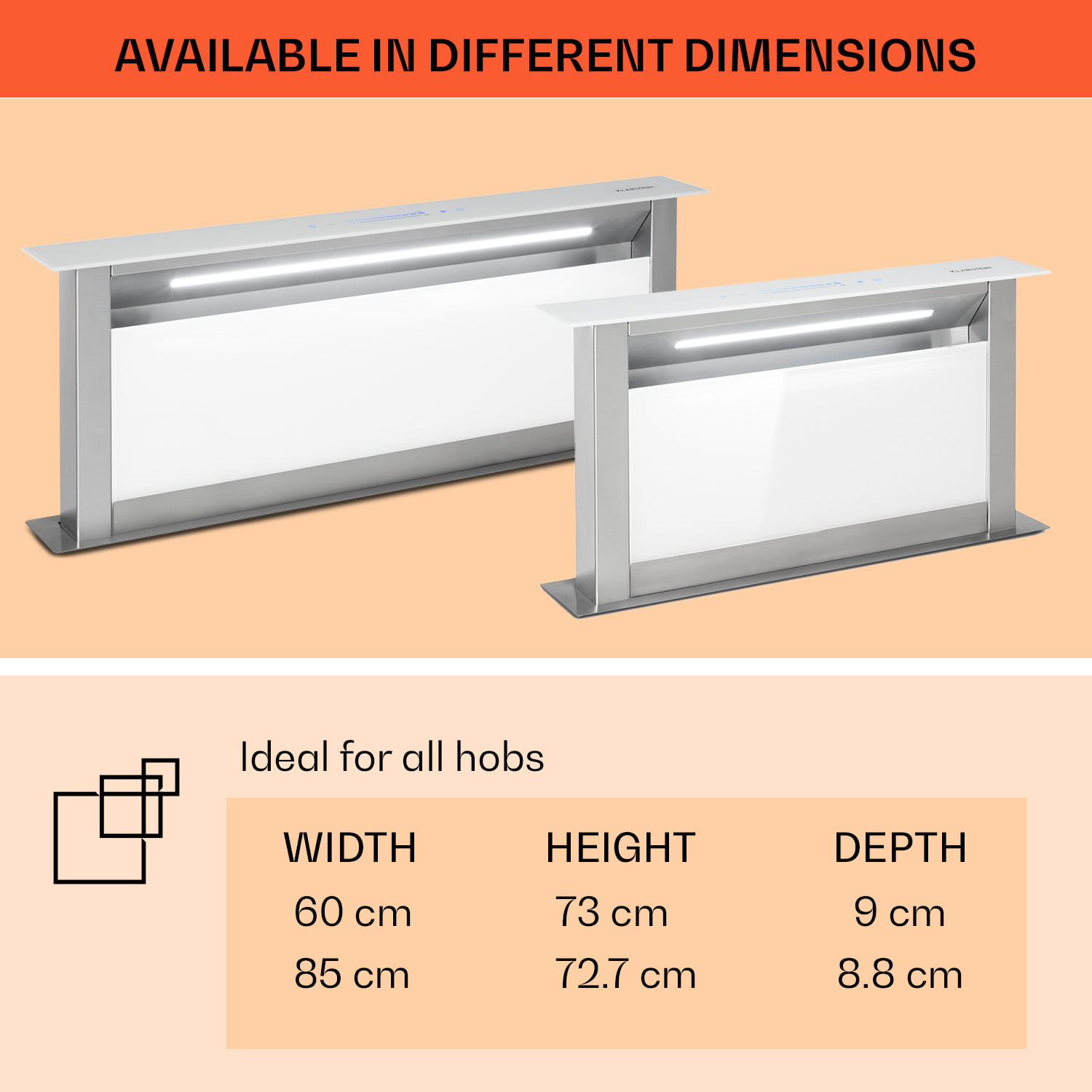Royal Flush Eco, kuhinjska napa, 60 cm, 576 m³ / h, A + 60 cm | Bijela | stainless_steel