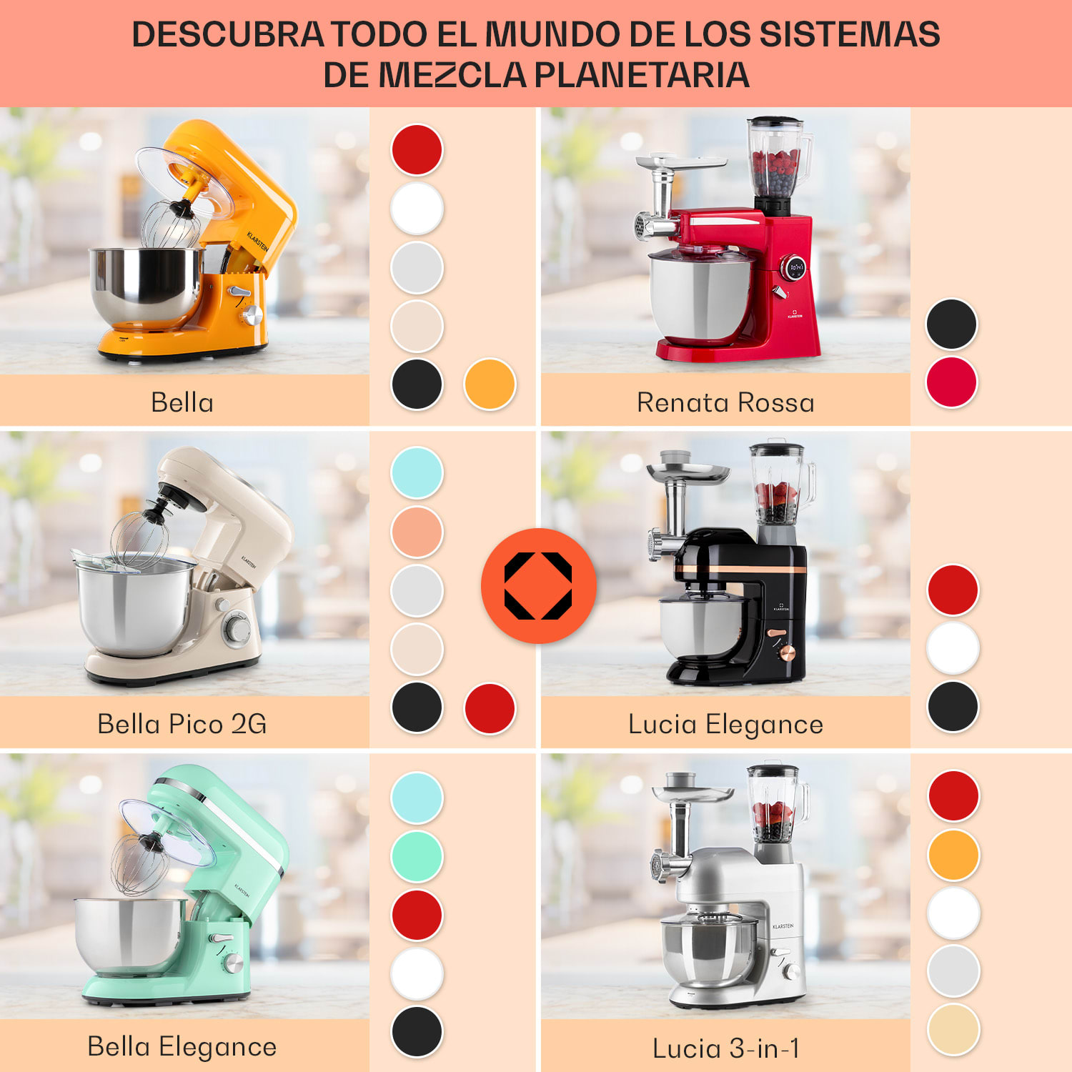 Robot de cocina Bella Elegance 1800 vatios / 2,7 CV / 5,2 litros de acero inoxidable y libre de BPA Negro