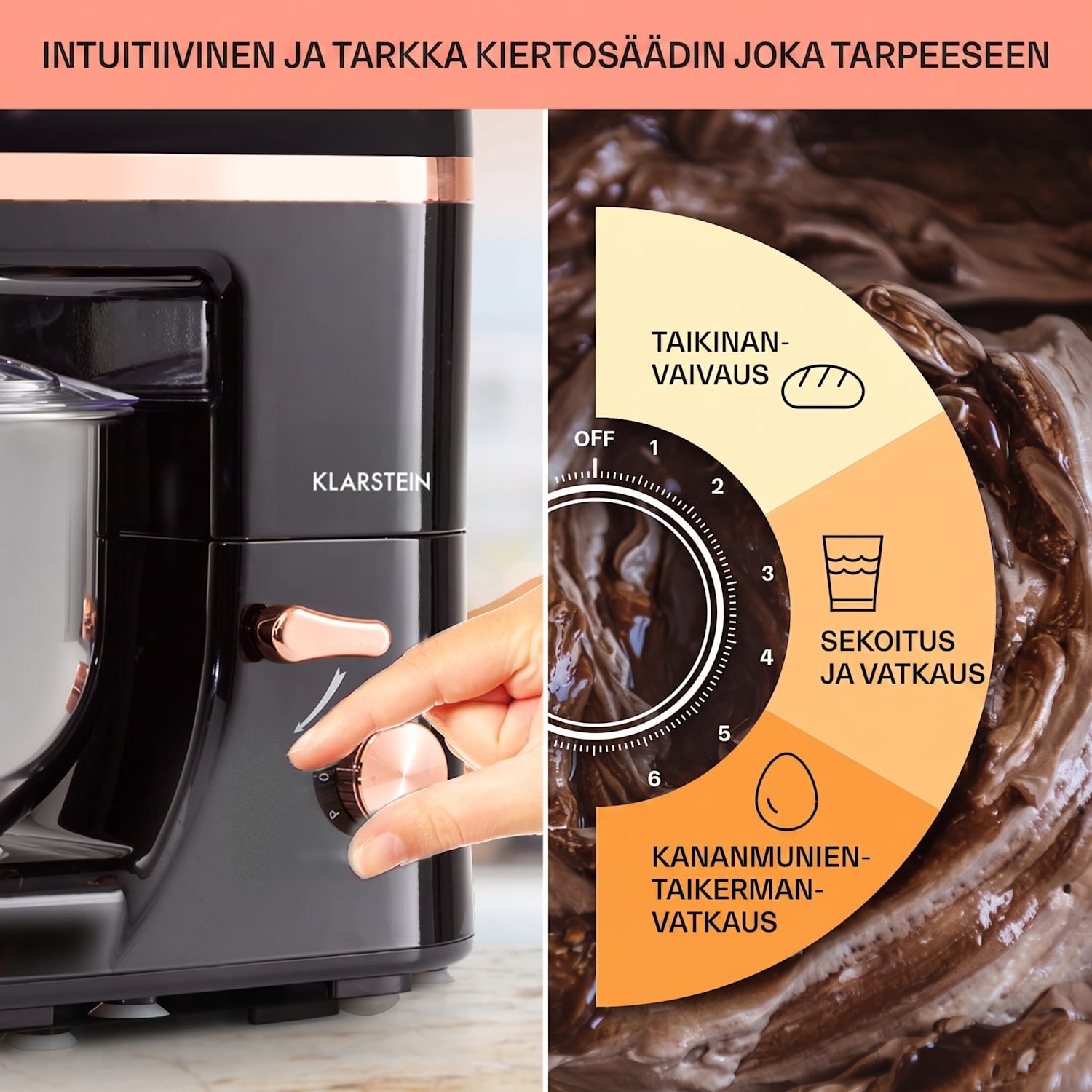 Bella Elegance -yleiskone 1800 W / 2,7 hv / 5 litraa ruostumaton teräs BPA-vapaa Musta