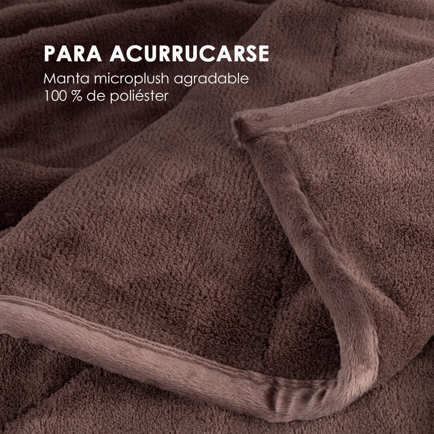 Cosycalm Manta de microfelpa con perlas de plástico 150 x 200 cm 9 kg Marrón 9 kg