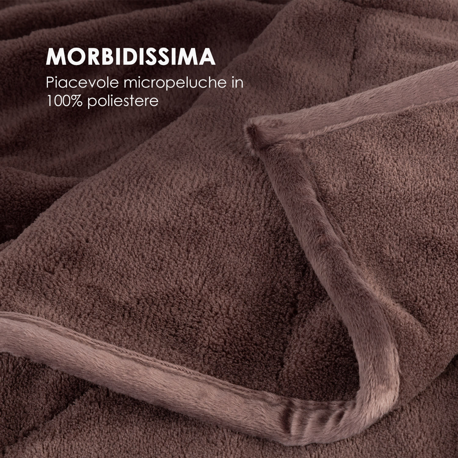 Cosycalm coperta terapeutica microplush perle di plastica 150 x 200 cm 9 kg marrone 9 kg