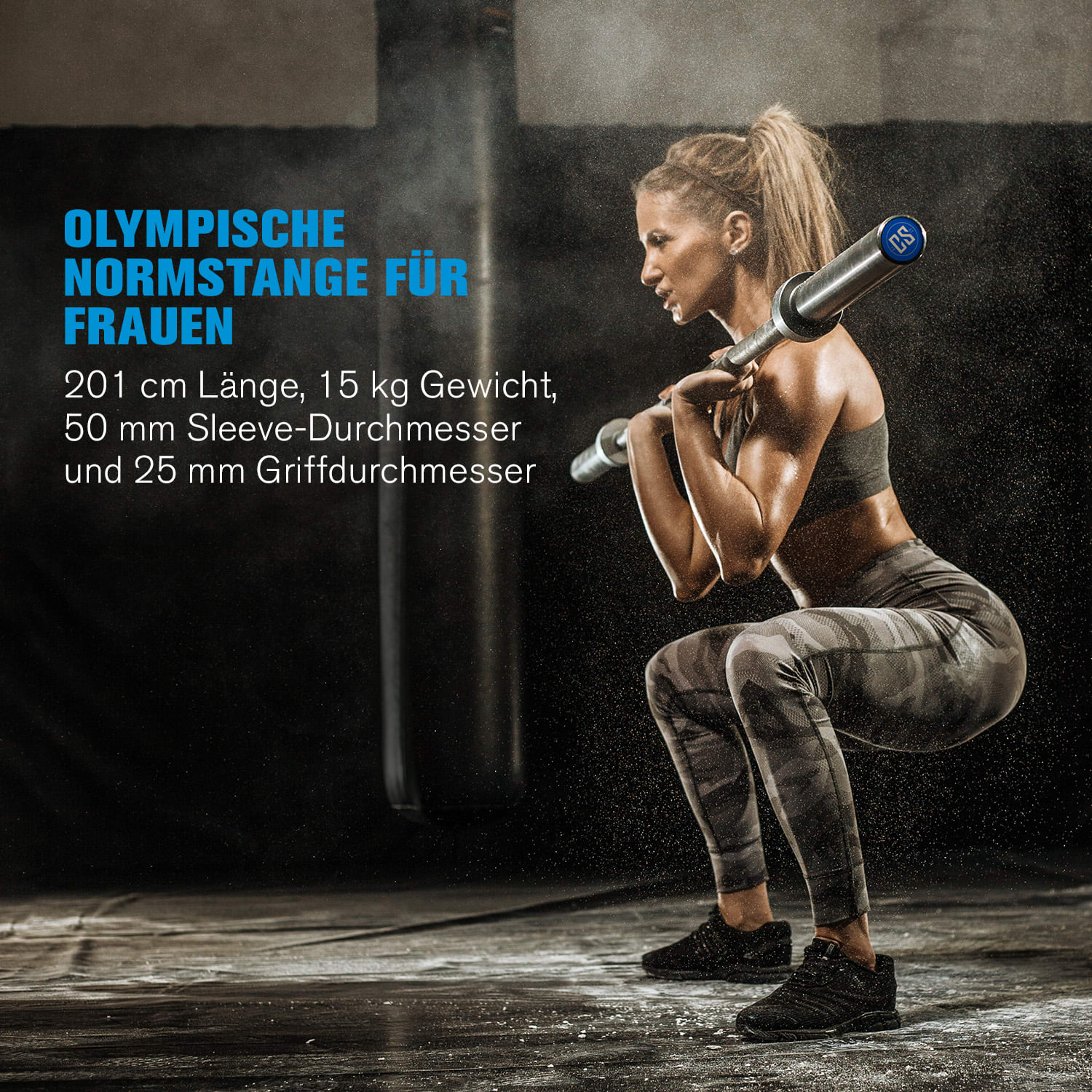 Hybrid Women bilanciere lungo Olympic Barbell sleeve 50mm 650kg acciaio Hybrid Women