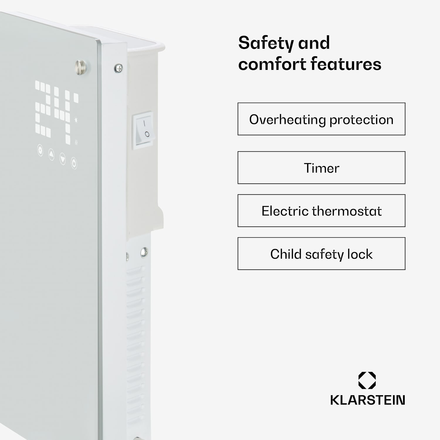 Bornholm Smart convectieverwarming 200 W wifi leddisplay timer IP24 2000 W | Ja | Wit