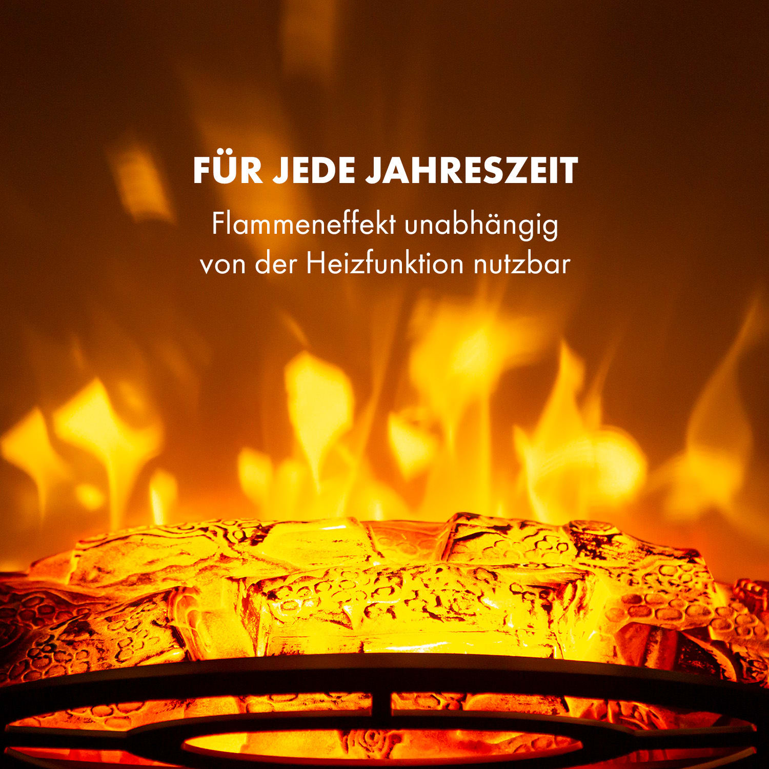 Camino elettrico Bergamo 900/1800W termostato aspetto legno 