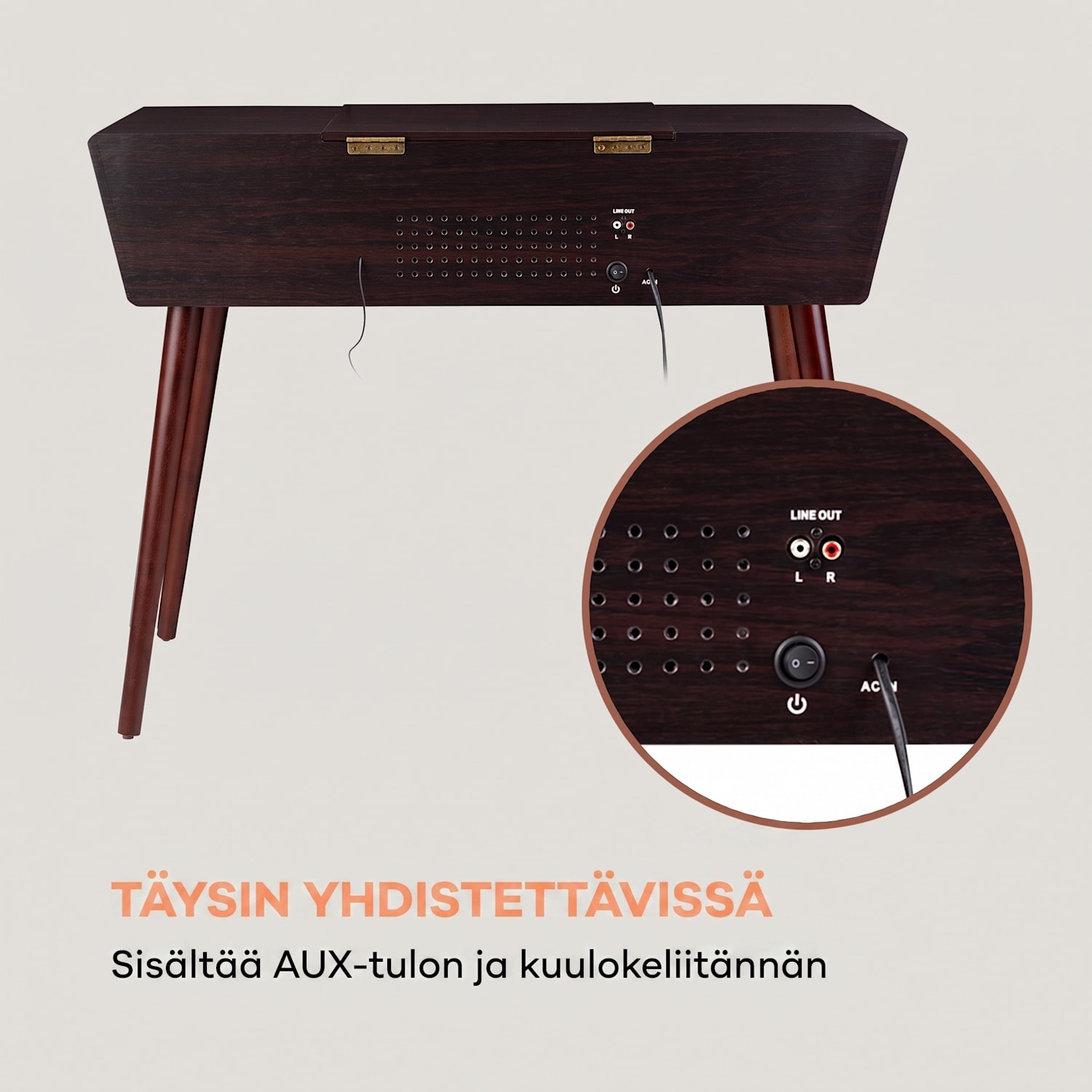 Belle Epoque 1912 retrolevysoitin CD BT USB DAB+/UKW ruskea 