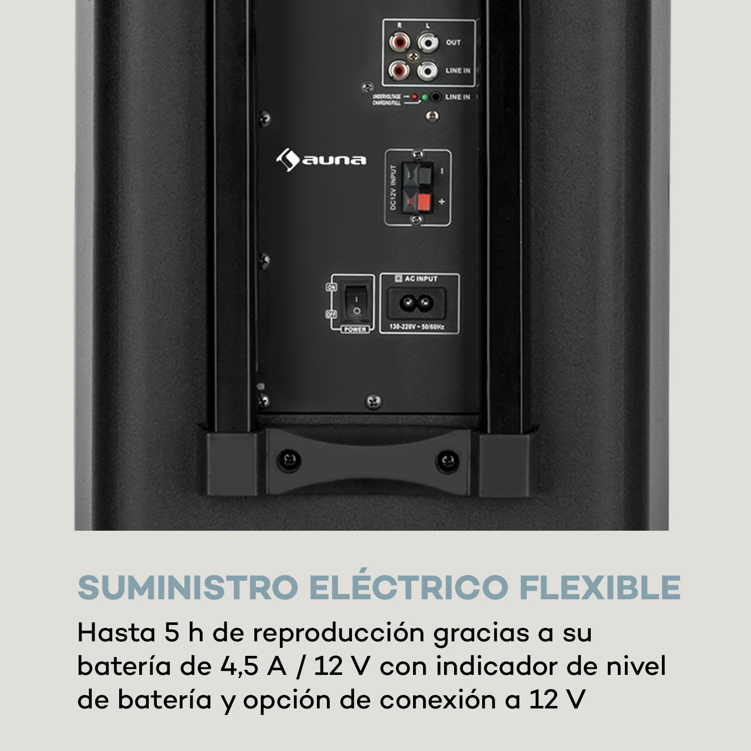 Moving 100 Equipo PA Woofer de 10" 50/150W Micrófono UHF USB SD BT AUX móvil 150 W