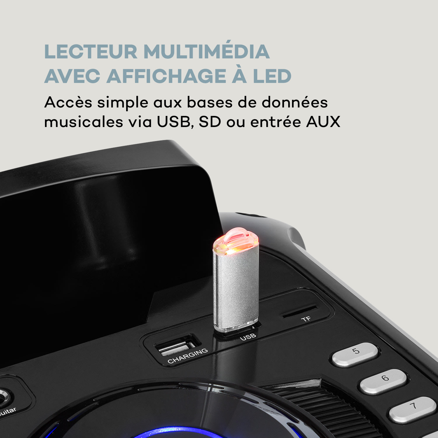 Moving 100 PA-installatie 10" woofer 50/150W UHF-micro USB SD BT AUX mobiel 150 W