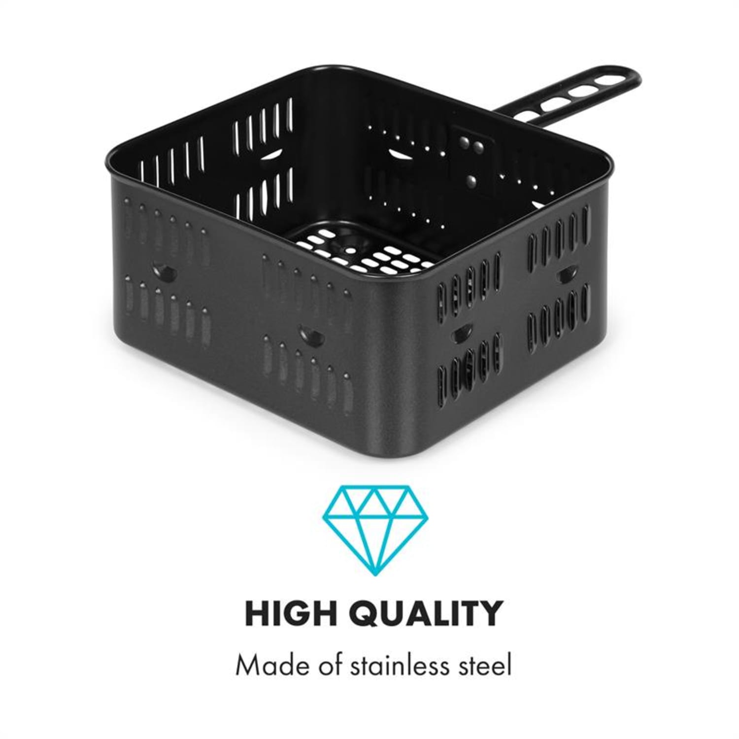 AeroVital Cube Chef, фритюрник с горещ въздух, кошница за фритюрник, аксесоари, неръждаема стомана 