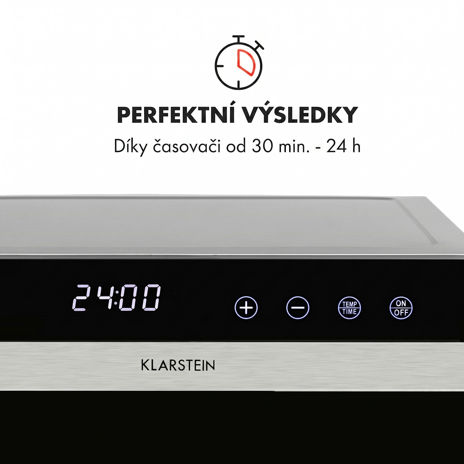 Flavour Dry, sušička, 35-75 °C, LCD dotykový displej, časovač, černá 