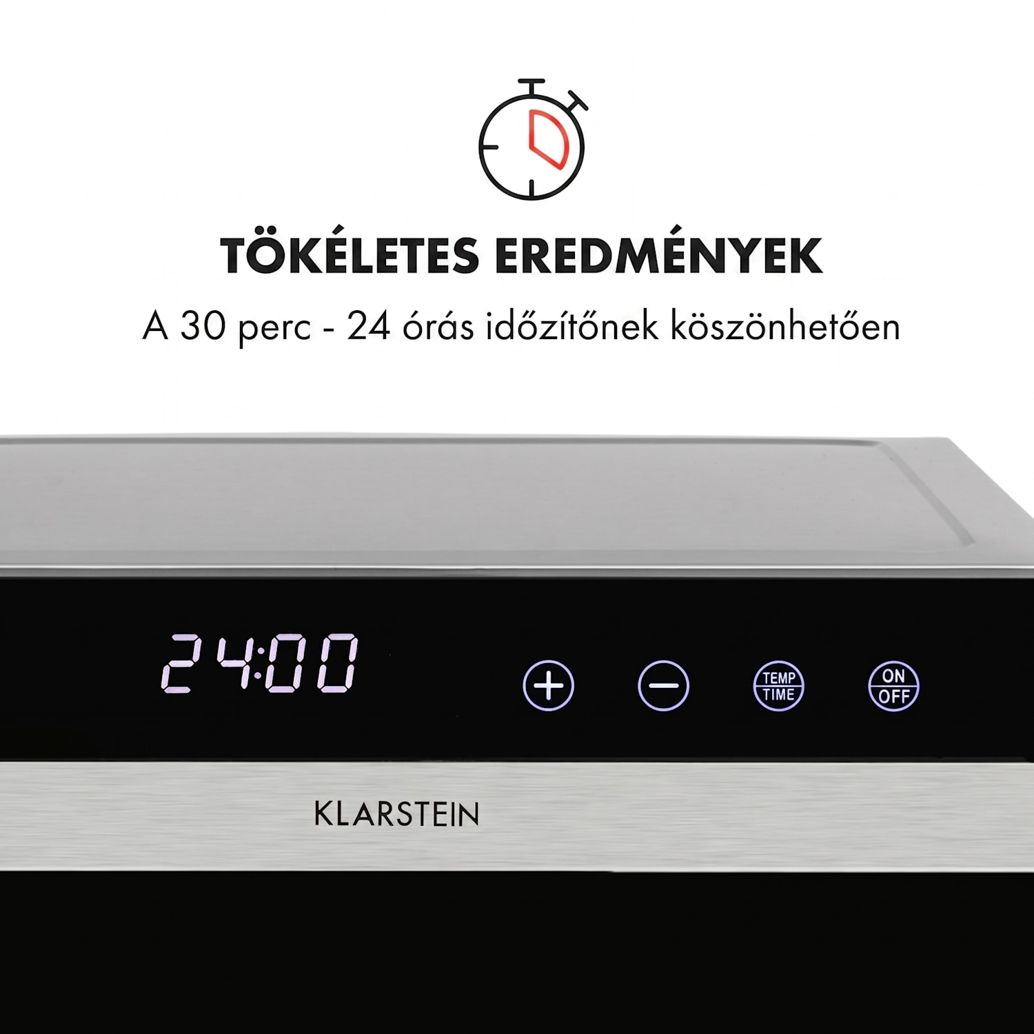 Flavour Dry, aszalógép, 35 – 75 °C, LCD érintőképernyős kijelző, időzítő, fekete 