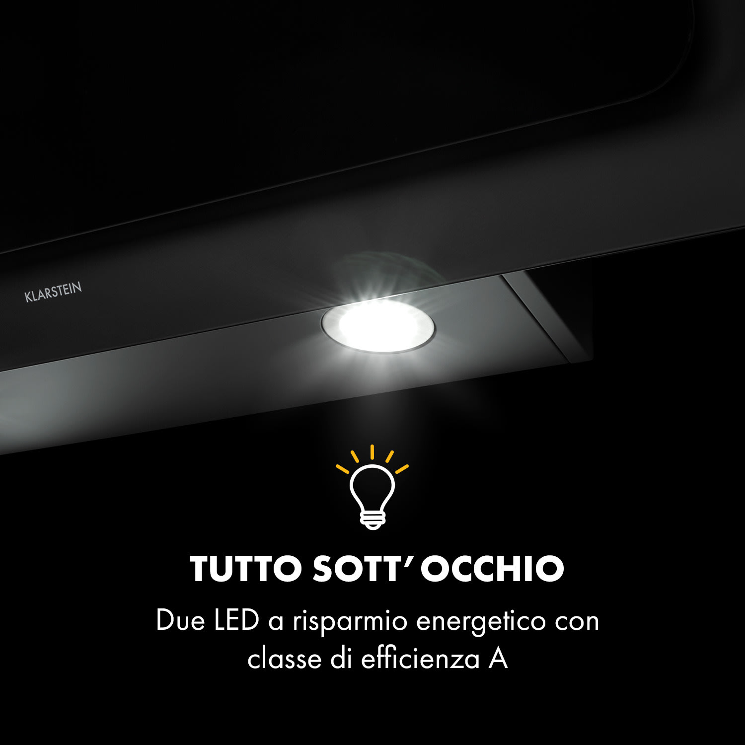 Ariana Cappa Aspirante 90cm 604m³/h Controlli Touch EEK A nero 90 cm