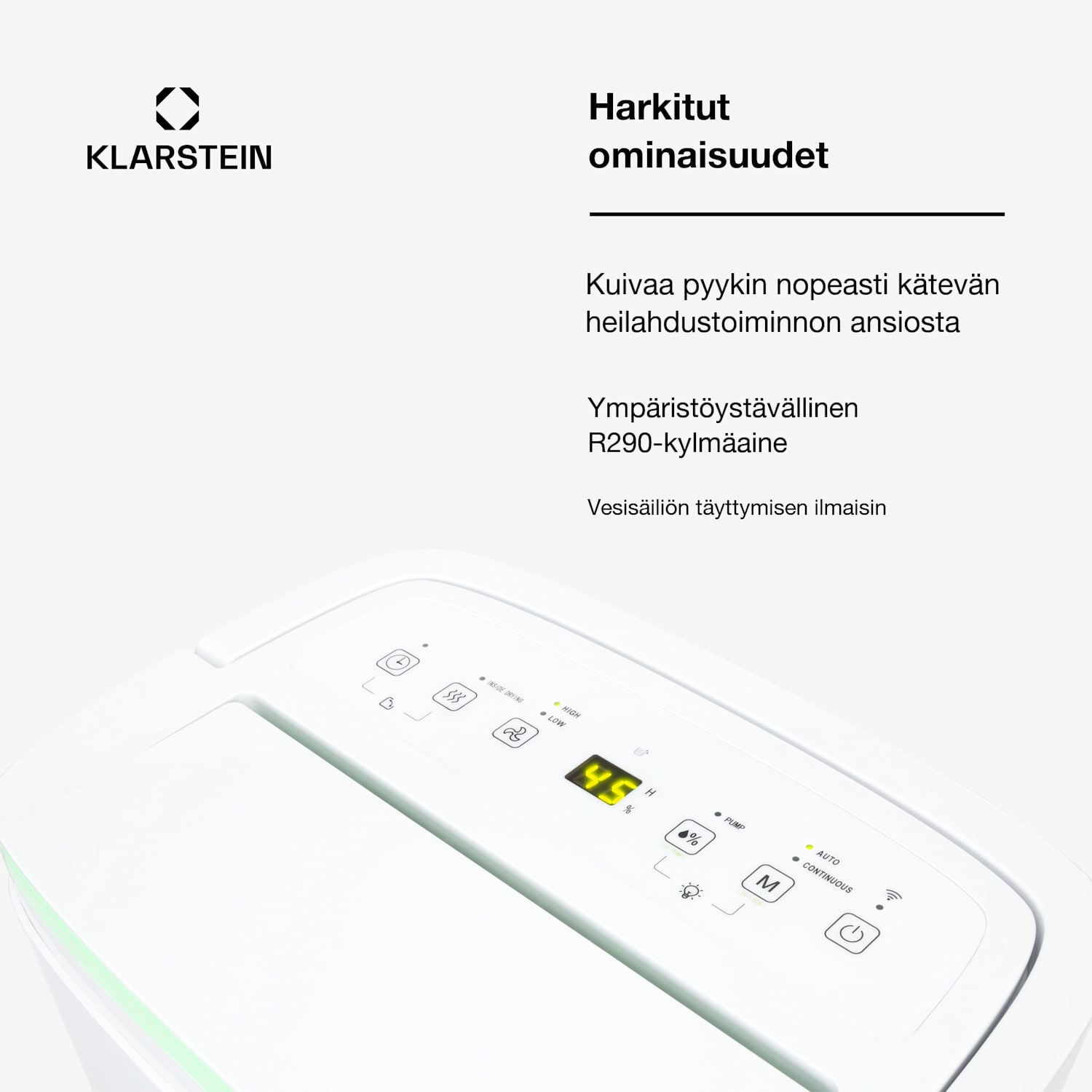 DryFy Connect 30 ilmankuivain wifi kompressori 30l/päivä 25-35 m² valkoinen 30 L / 24 h | Valkoinen