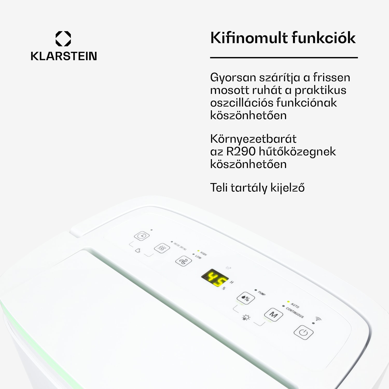 DryFy Pro Connect Smart, Párátlanító, WiFi, Kompresszor, 30l/d, 25-30 m², Fehér 30L/24h | Fehér