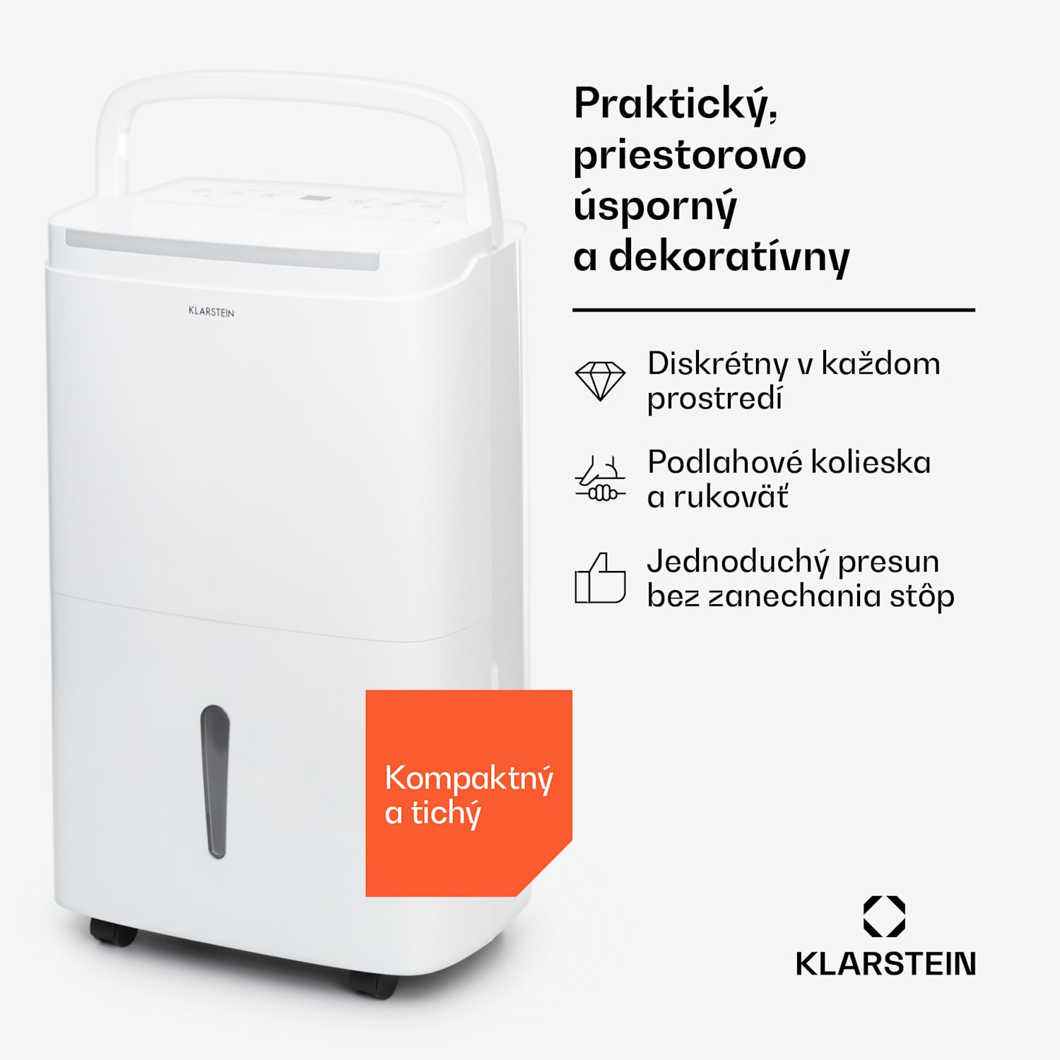 DryFy Pro Connect Smart, Odvlhčovač vzduchu, WiFi, Kompresný, 30l/d, 25-30m², Biela 30L/24h | Biela