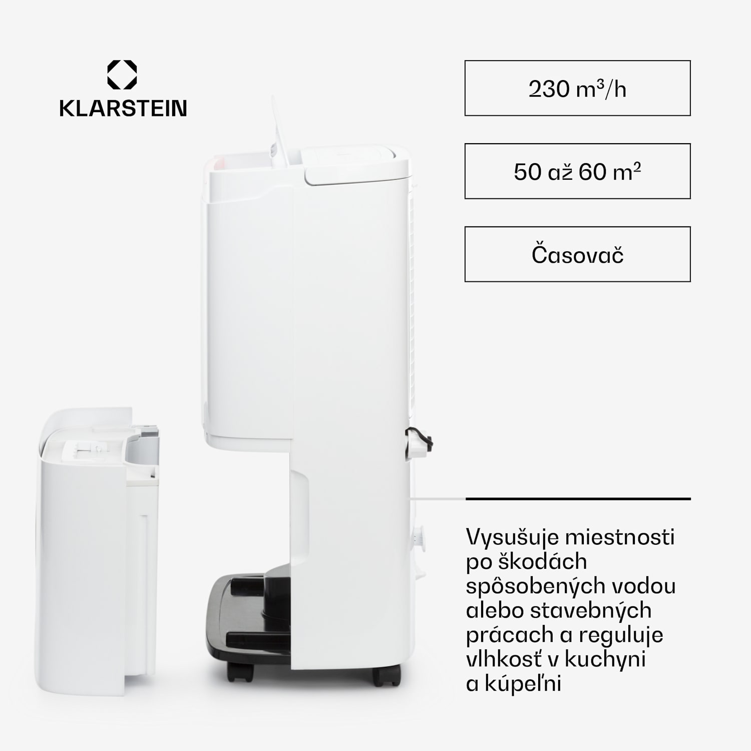 DryFy Pro Connect Smart, Odvlhčovač vzduchu, WiFi, Kompresný, 30l/d, 25-30m², Biela 30L/24h | Biela