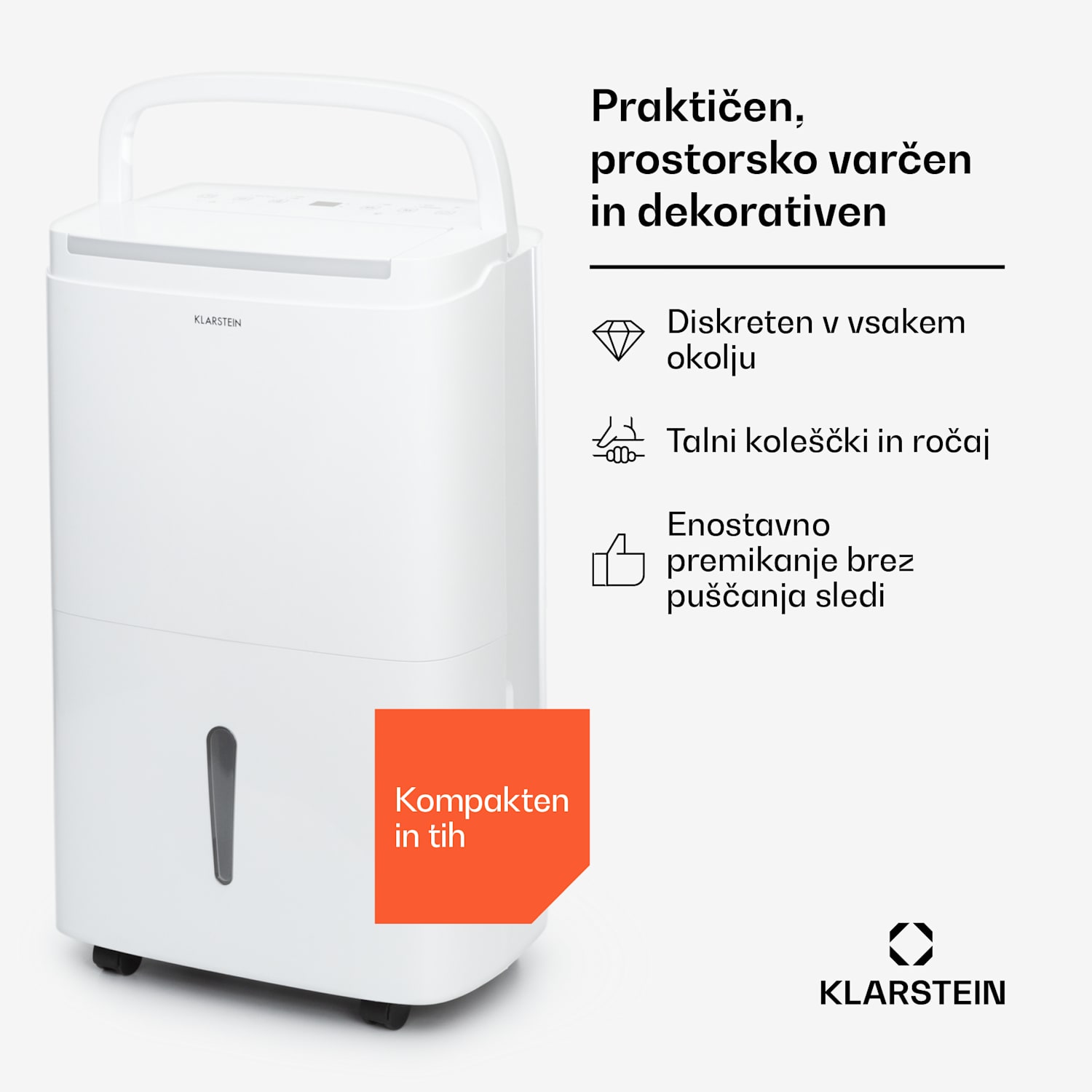 DryFy Pro Connect Smart, Razvlaževalec, WiFi, Kompresorski, 30l/d, 25-30m², Bela 