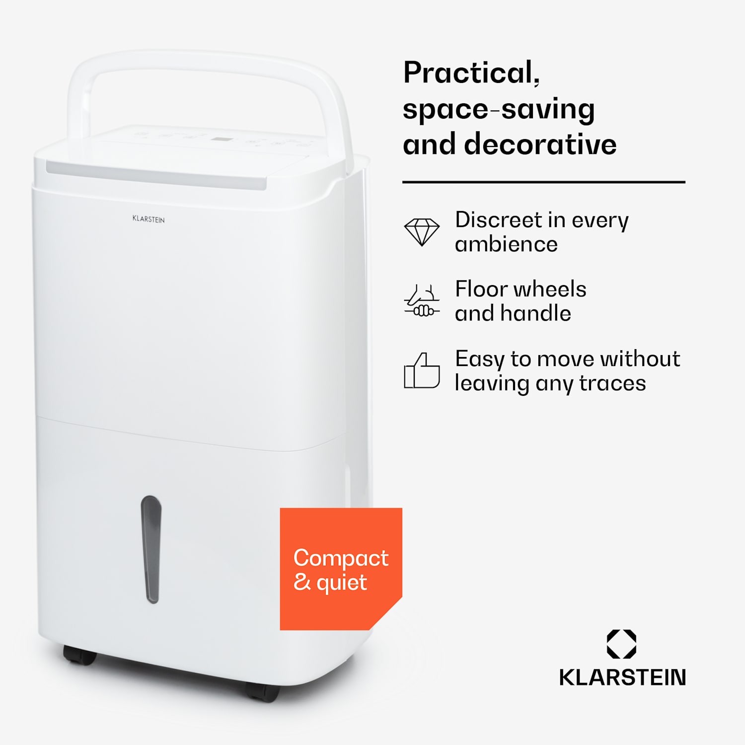 DryFy Connect 30 luchtontvochtiger WiFi compressie 30l/d 25-30m², wit 30L/24h | Wit