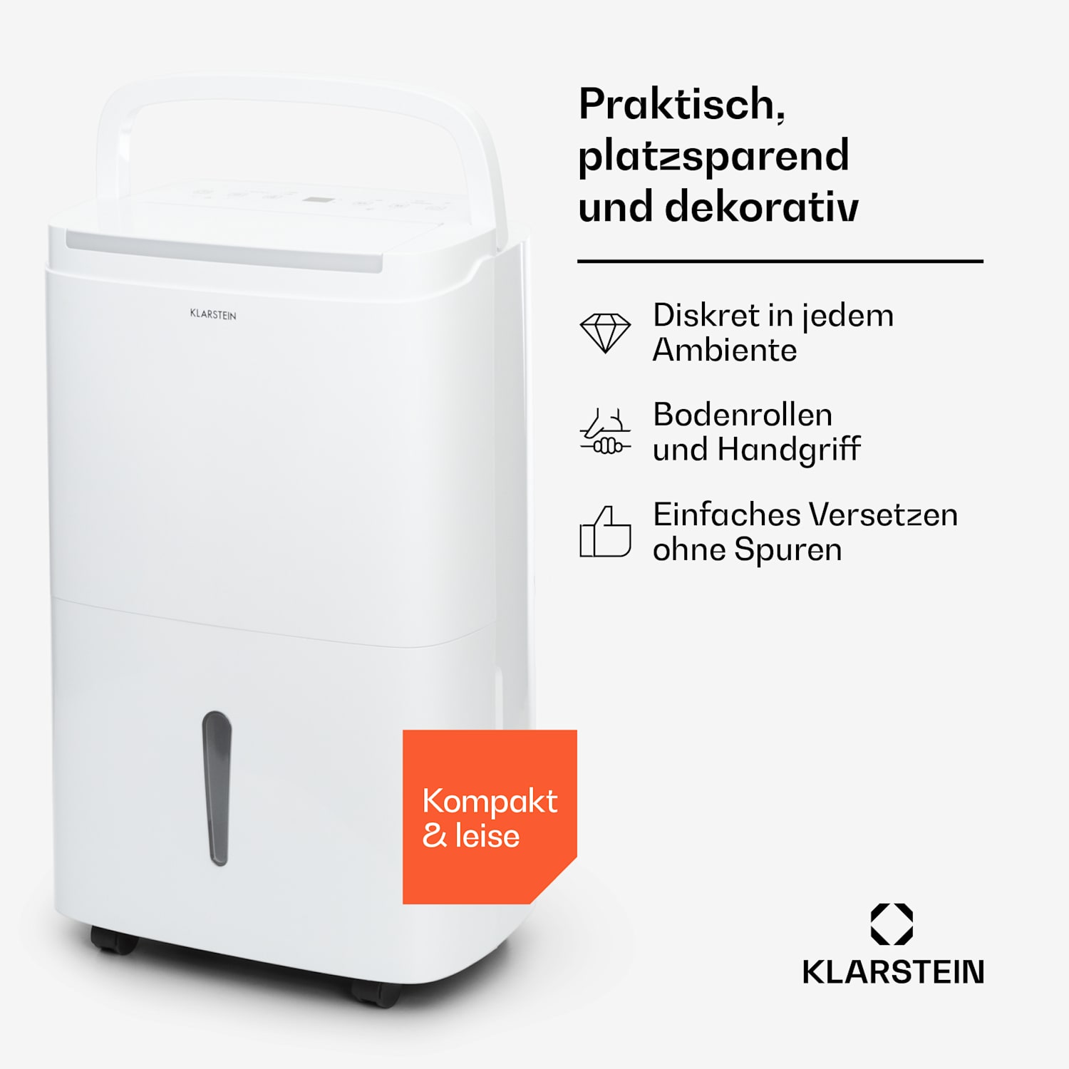 DryFy Connect 40 Luftentfeuchter WiFi Kompression 40l/d 35-45m² 40L/24h | Weiß