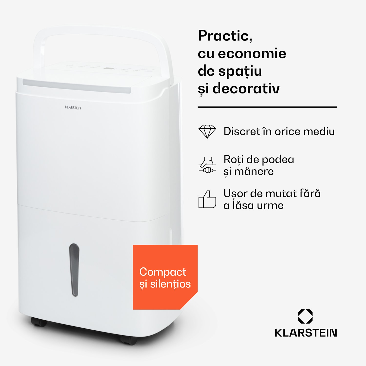 DryFy Connect 40 Smart, Dezumidificator de aer, WiFi, Compresie, 40l/d, 35-45m², Alb 40L/24h | Alb