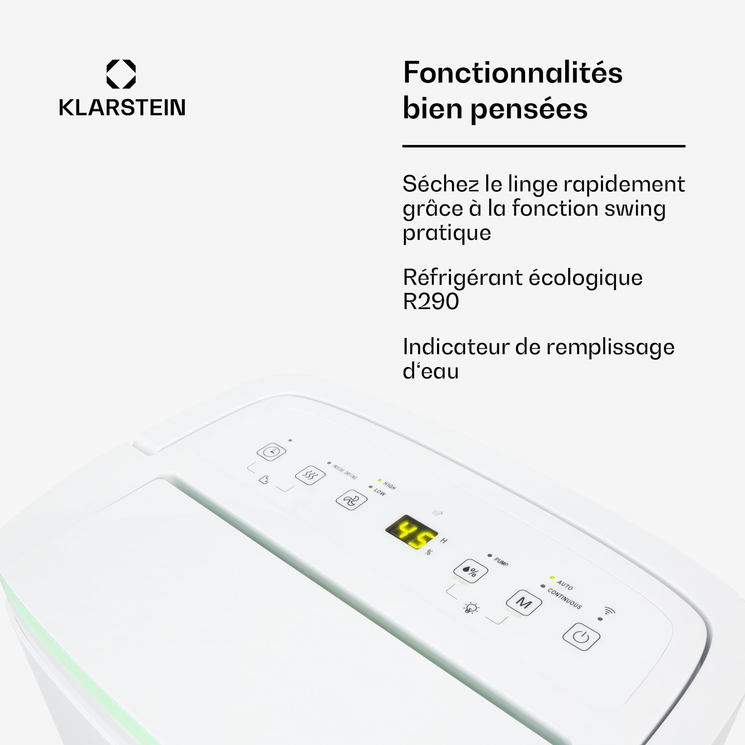 Déshumidificateur Klarstein DryFy Connect 50 compression 50l/d 45-55m² blanc 