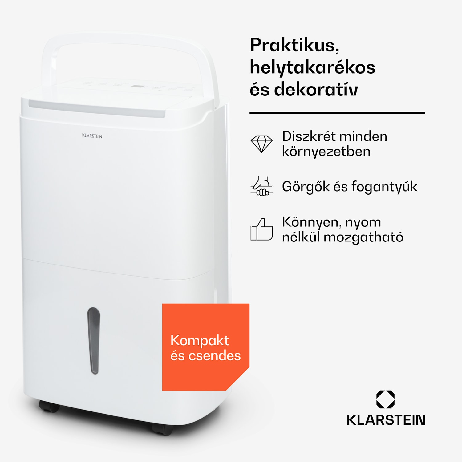 DryFy Connect 50 Smart, Párátlanító, WiFi, Kompresszor, 50l/d, 45-55 m², Fehér 50L/24h | Fehér