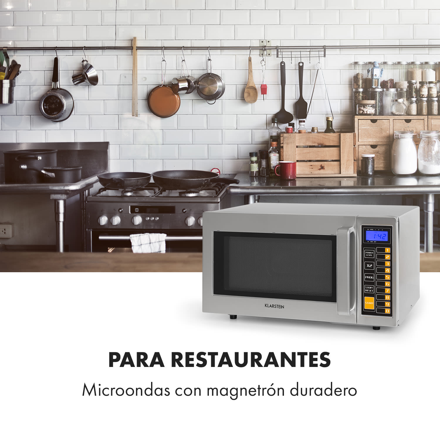 Bestzeit 25 microondas 1.000 W 25 l temporizador 3 niveles de potencia acero inoxidable 