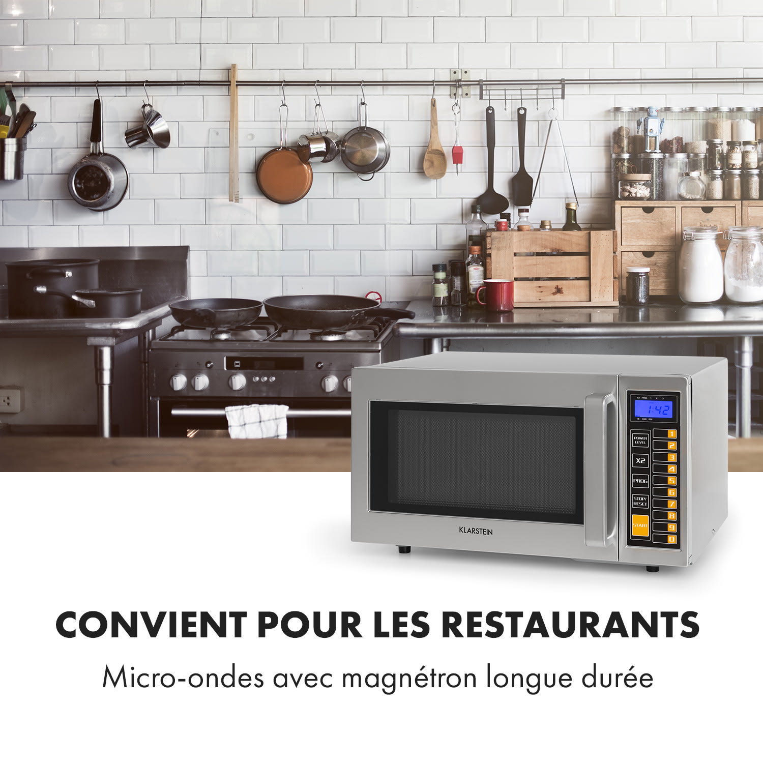 Bestzeit 25 Four micro-ondes 1000W 25L minuterie 3 niveaux inox 