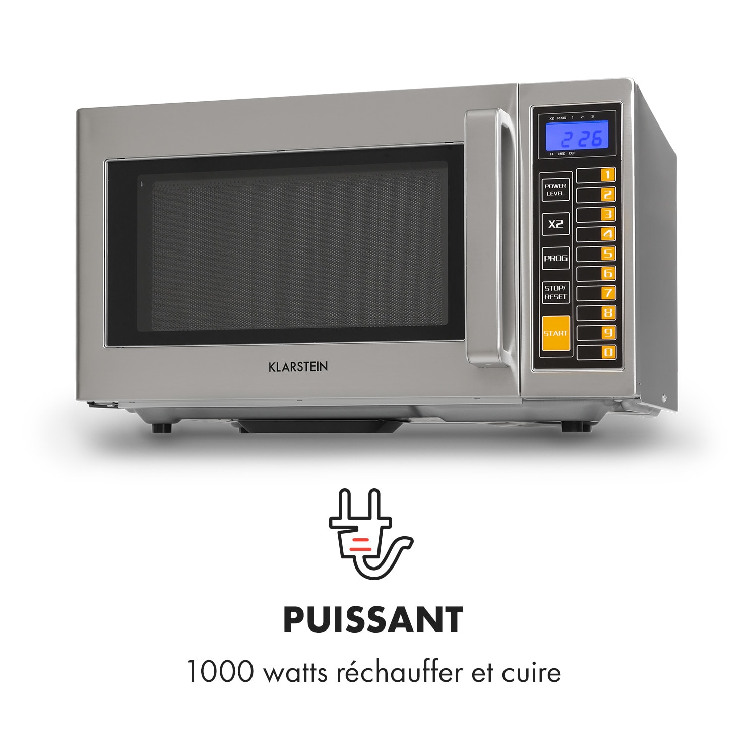 Bestzeit 25 Four micro-ondes 1000W 25L minuterie 3 niveaux inox 