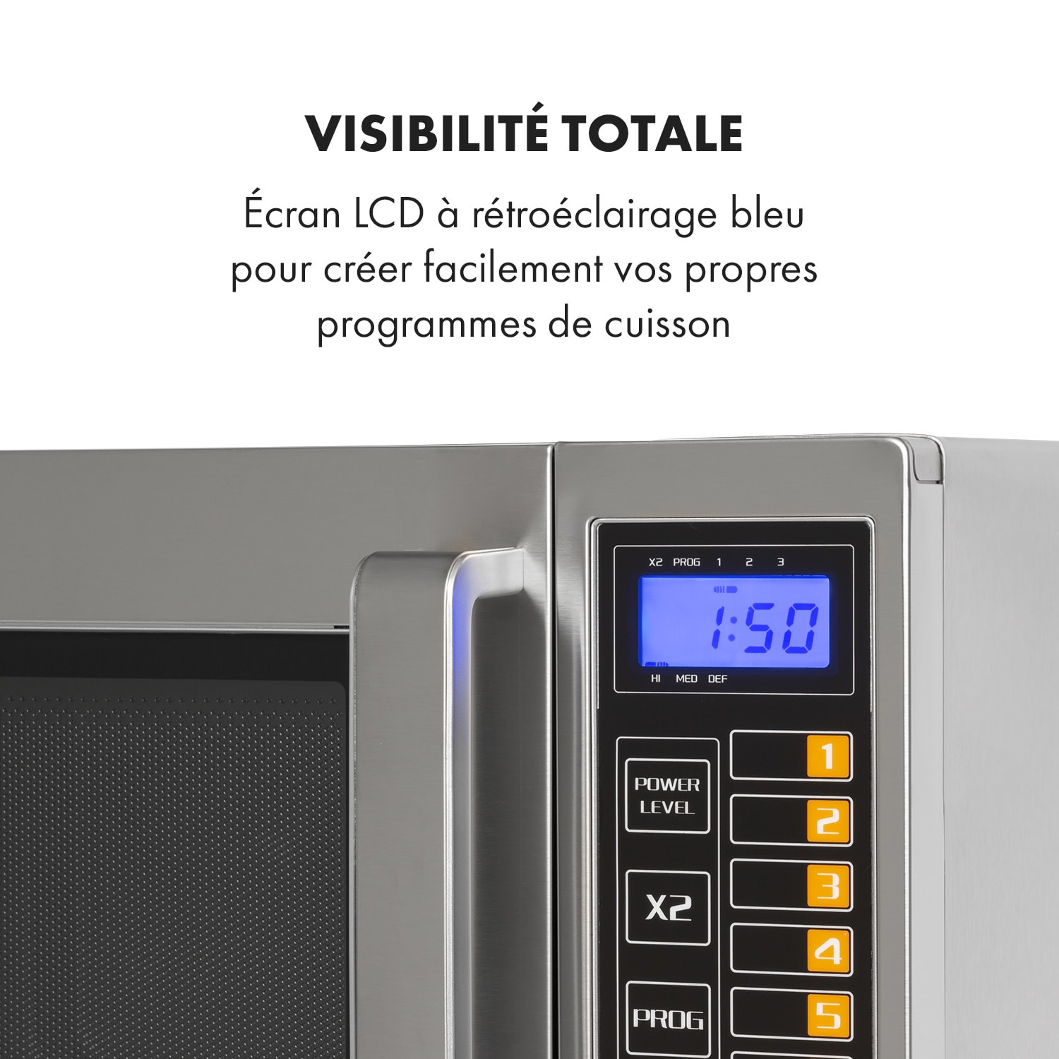 Bestzeit 25 Four micro-ondes 1000W 25L minuterie 3 niveaux inox 