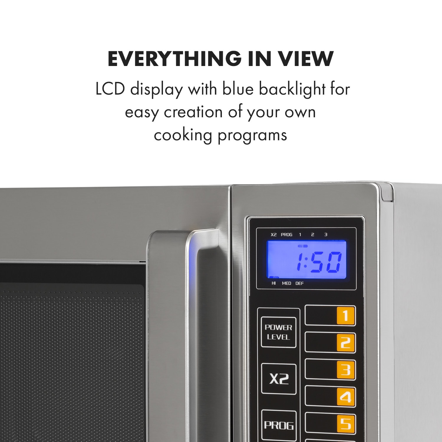 Bestzeit 25 microondas 1.000 W 25 l temporizador 3 niveles de potencia acero inoxidable 