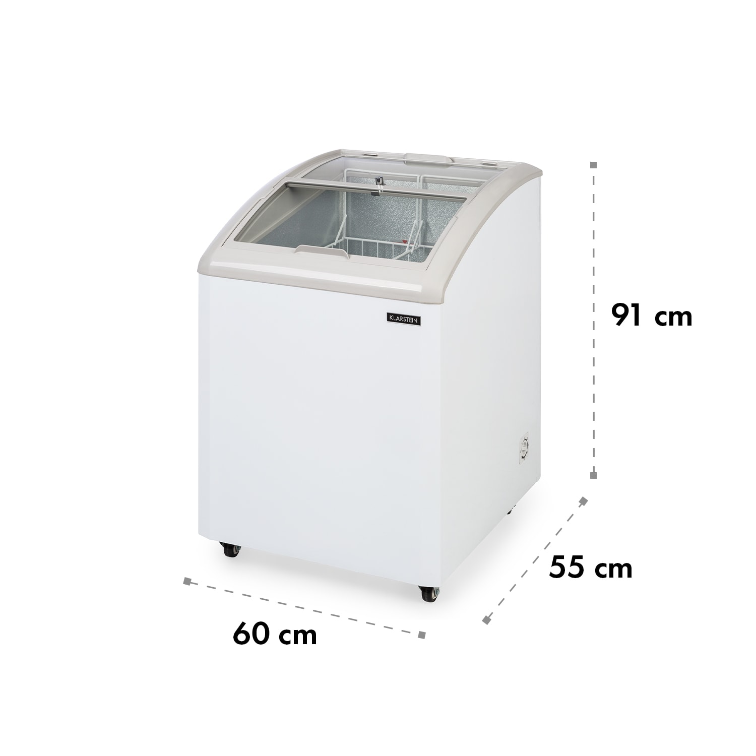 Eispalast, zamrażarka, wolnostojąca, 100 l, szklana pokrywa przesuwna, biała, wolnostojąca, 100 l, szklana pokrywa przesuwna, biała 100 Ltr