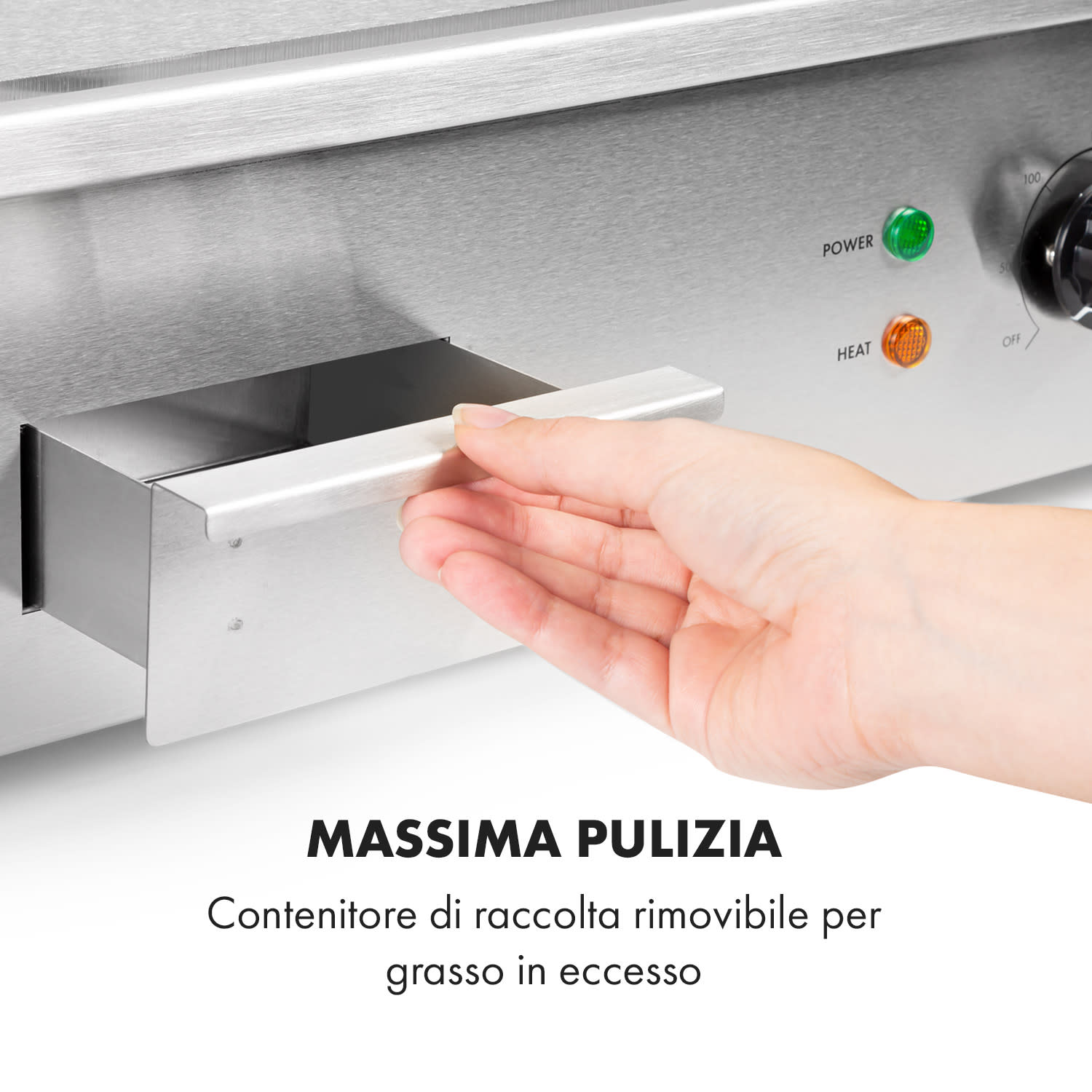 Grillmeile 3000G Pro grill elettrico 3000W piastra grill 54,5x35cm piatta Superficie per grigliare piatta
